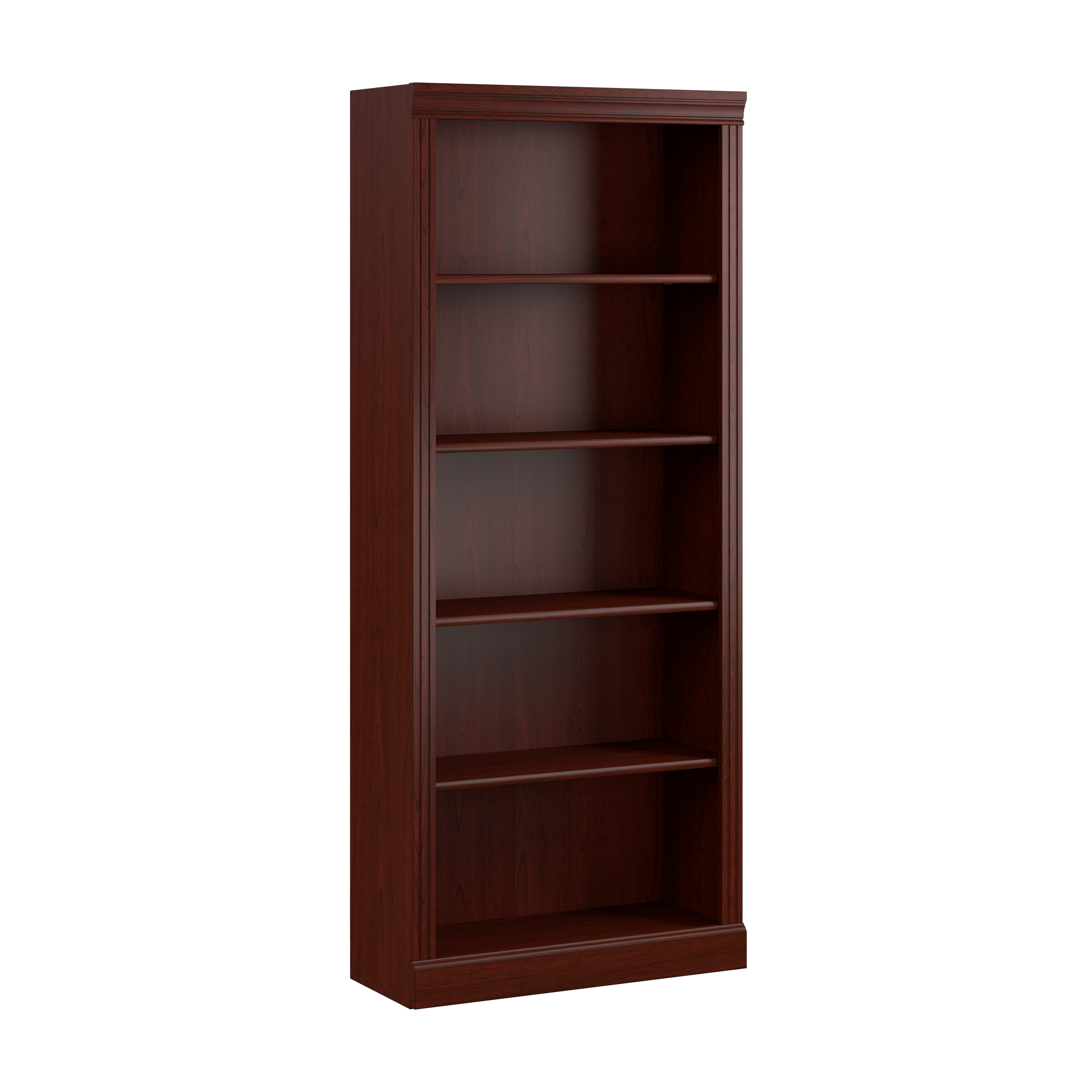 Shop Bush Business Furniture Arlington Tall 5 Shelf Bookcase 02 WC65515-03 #color_harvest cherry