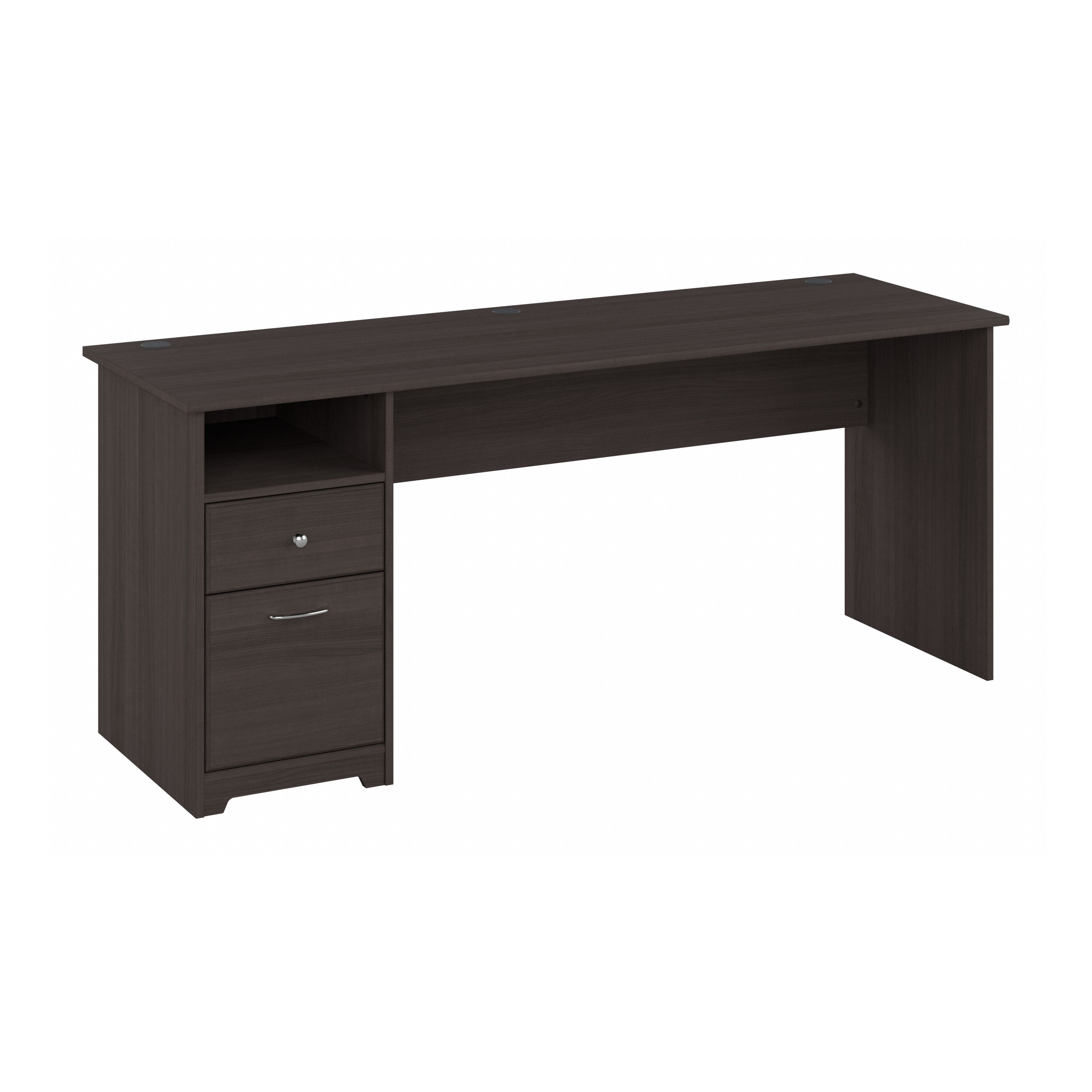 Shop Bush Furniture Cabot 72W Computer Desk with Drawers 02 WC31772 #color_heather gray