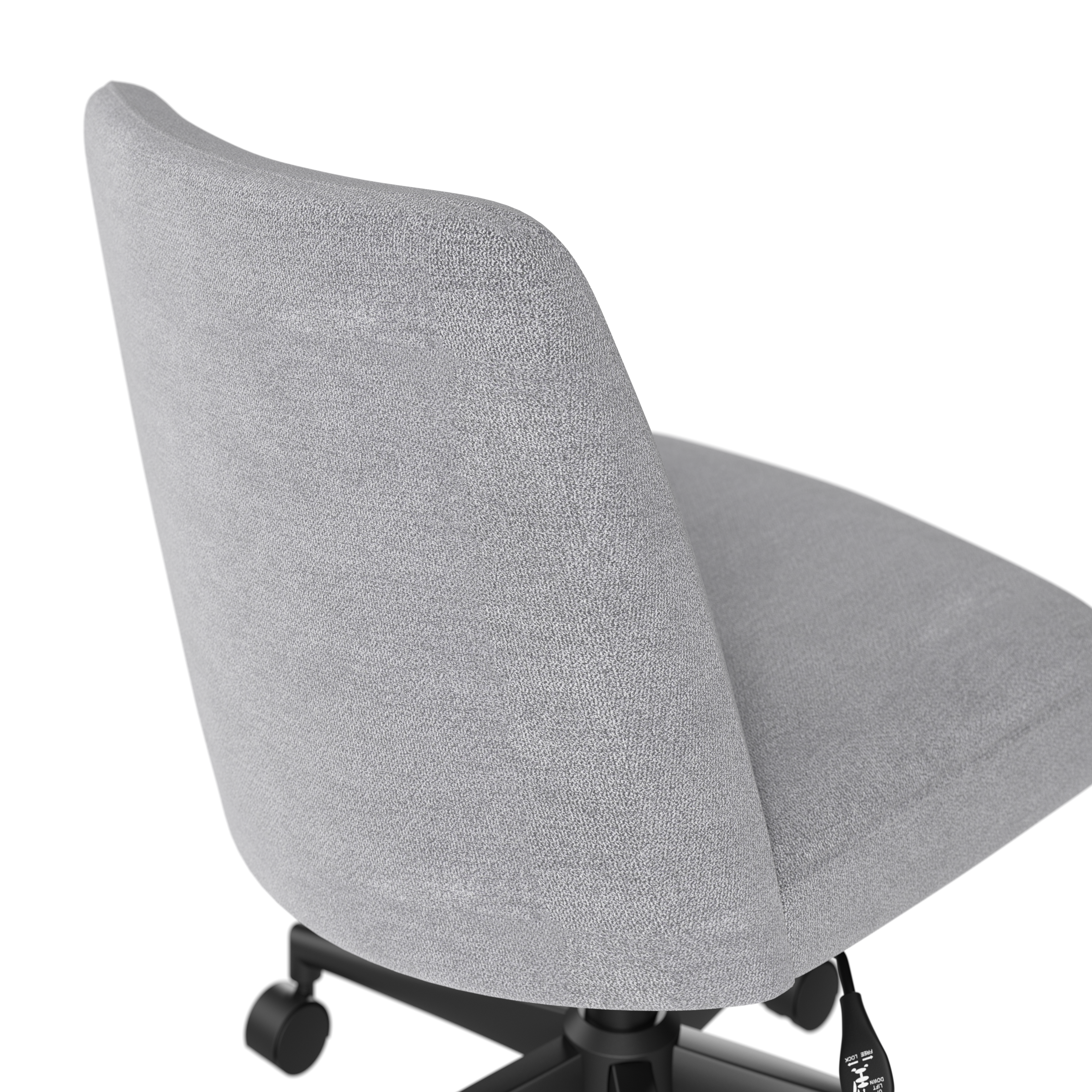 Shop Bush Furniture Serenity Mid Back Armless Office Chair with Wheels 05 CH4101CGF-03 #color_cool gray fabric