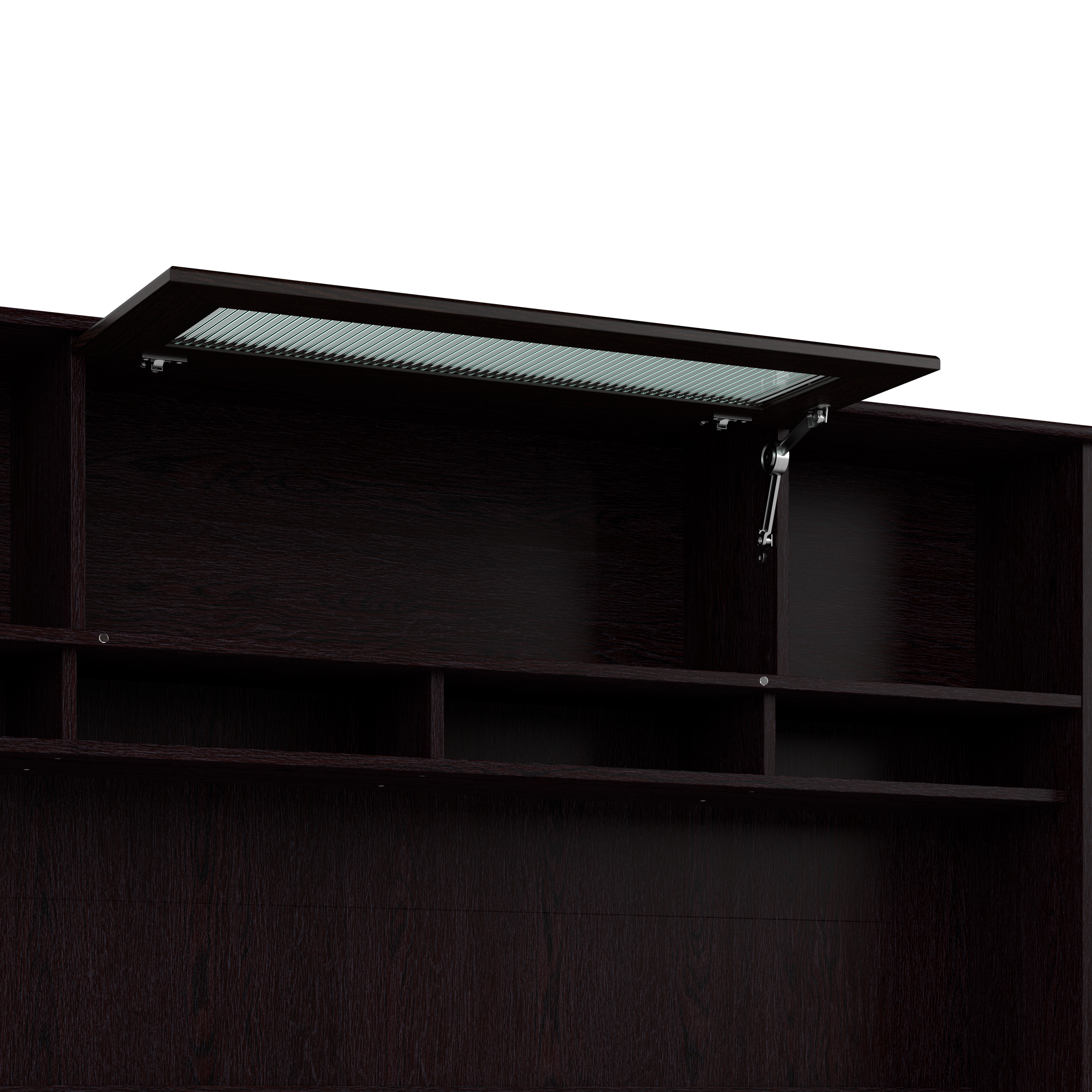 Shop Bush Furniture Cabot 72W L Shaped Computer Desk with Hutch and Drawers 07 CAB053EPO #color_espresso oak