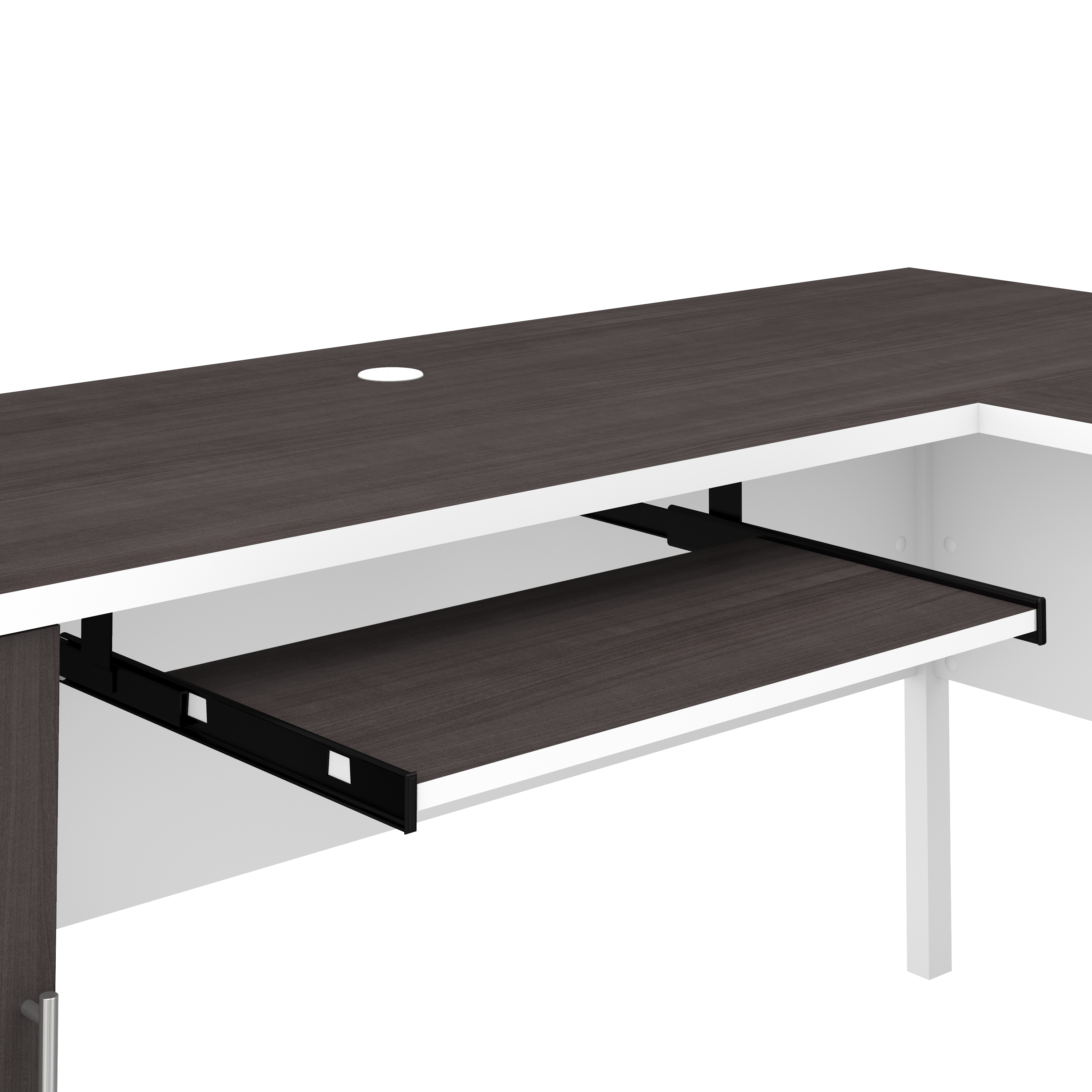 Shop Bush Furniture Somerset 72W L Shaped Desk with Storage 07 WC81010K #color_storm gray/white