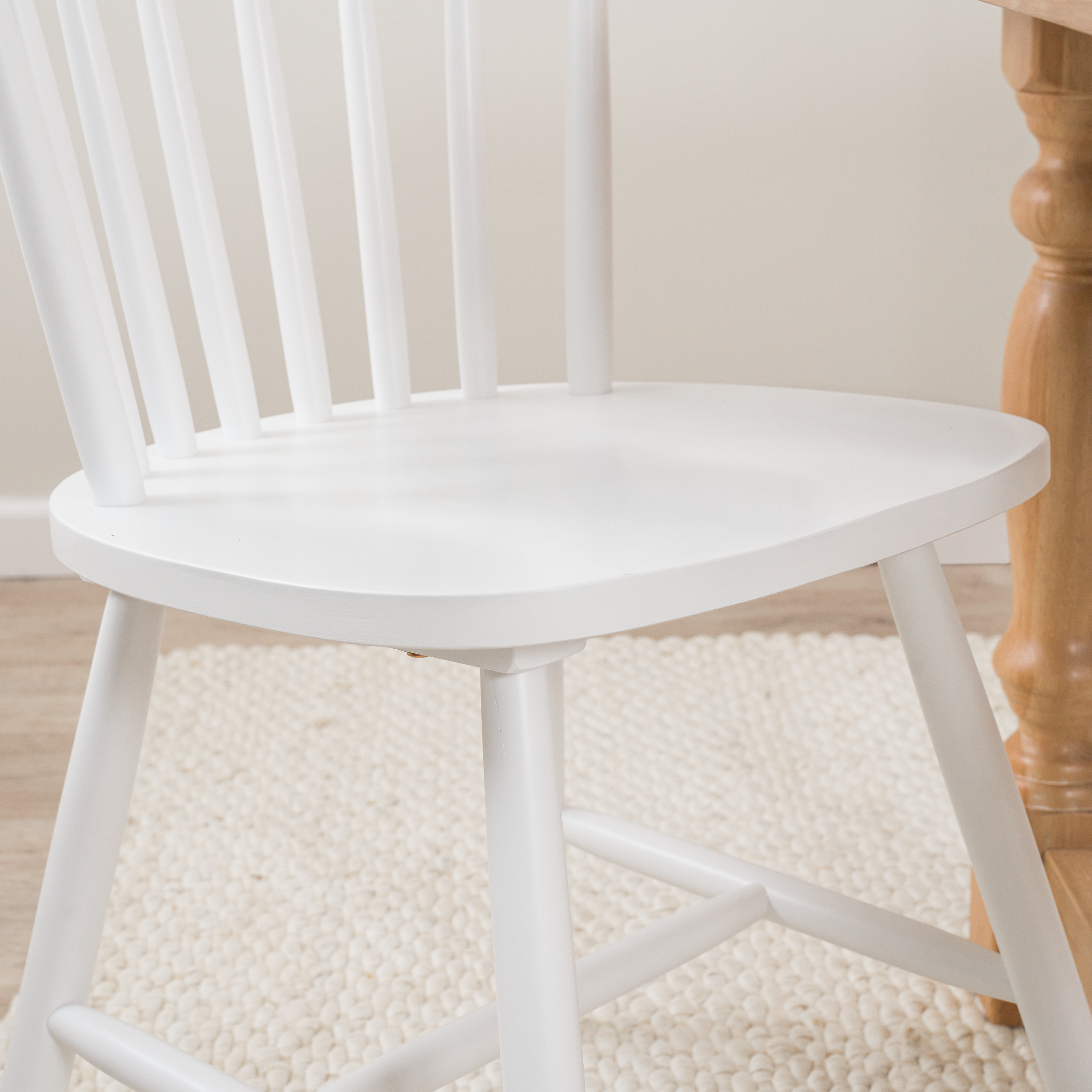 Shop Bush Furniture Windsor High Back Spindle Dining Chairs - Set of 2 04 WDNCH02WHP-03 #color_white paint