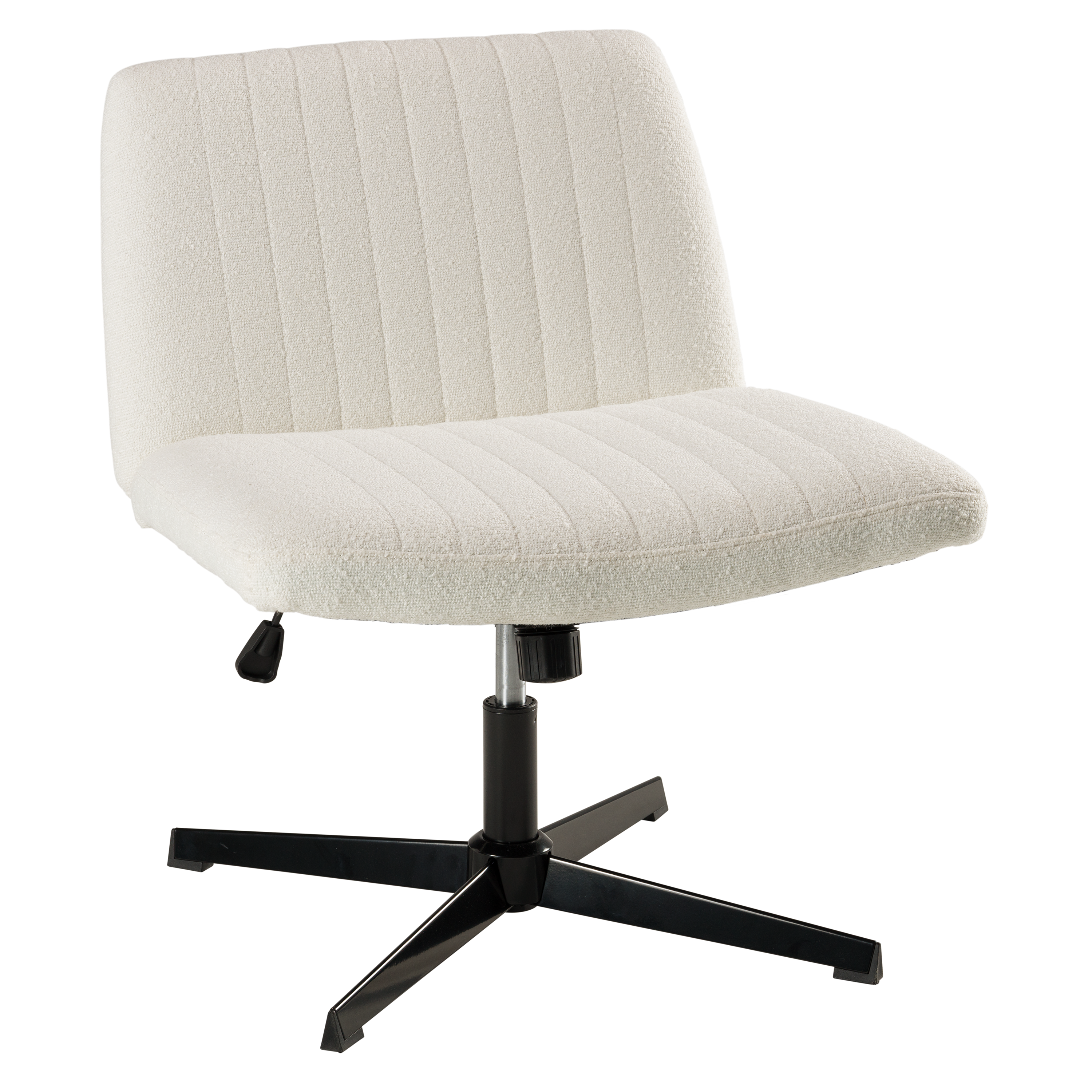 Shop Bush Furniture Sutton Armless Computer Chair Without Wheels 02 CH4201LCF-03 #color_light cream fabric