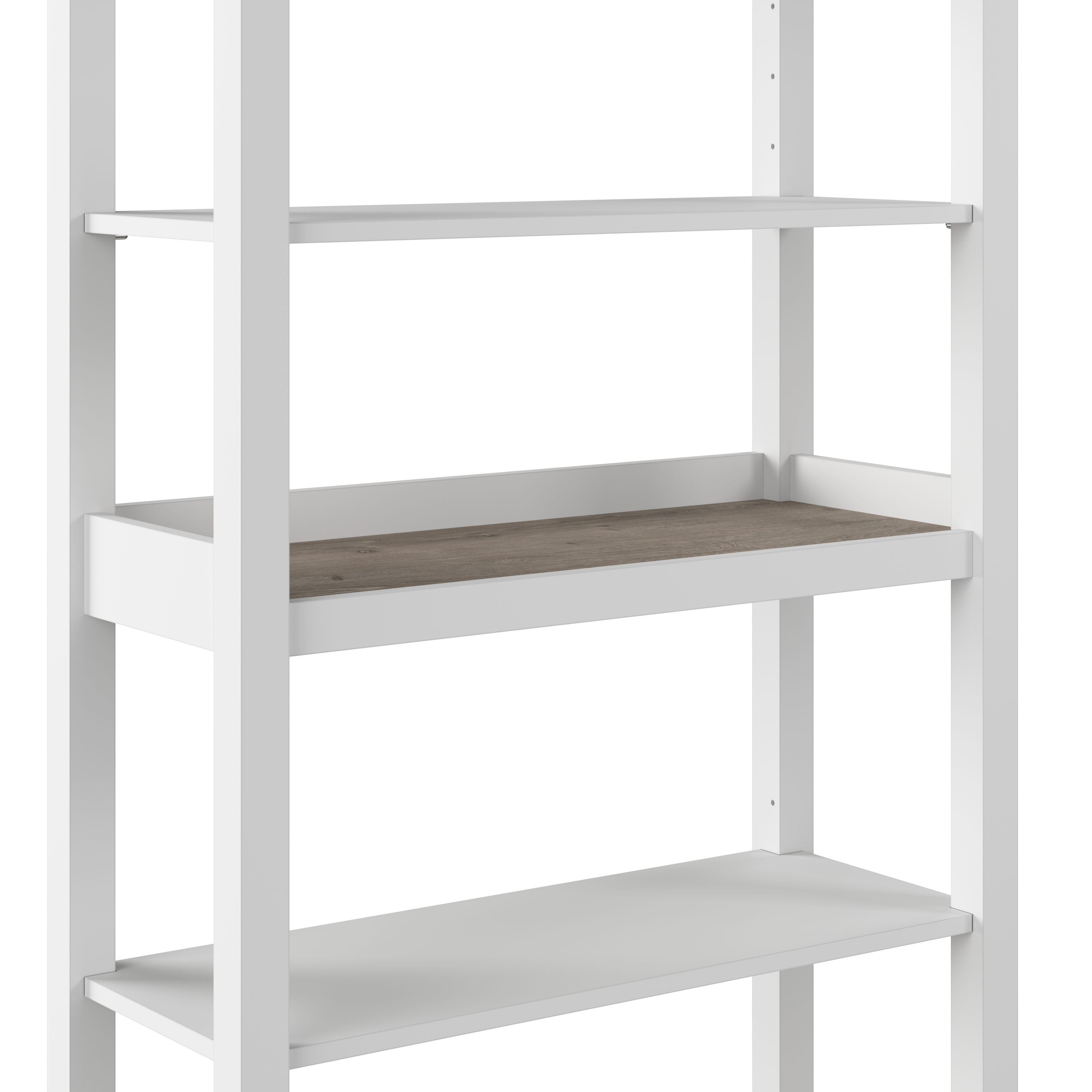 Shop Bush Furniture Mayfield Tall 5 Shelf Bookcase 07 MAB132GW2-03 #color_shiplap gray/pure white