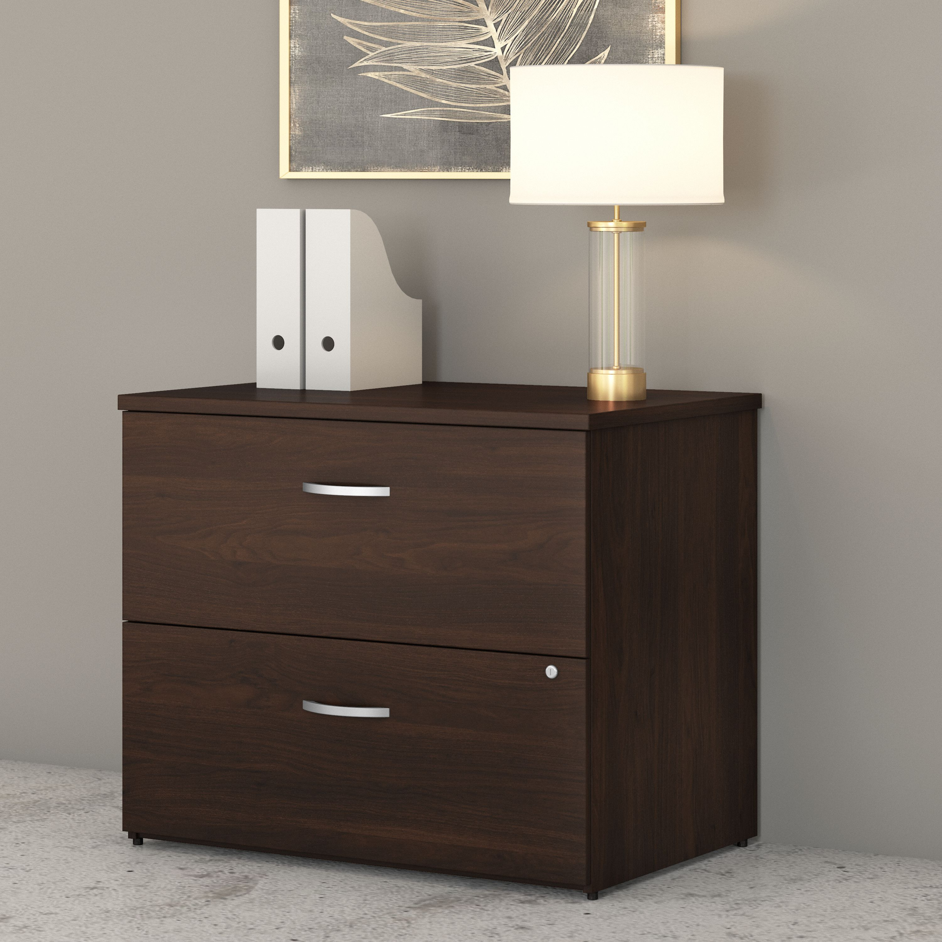 Shop Bush Business Furniture Studio C 2 Drawer Lateral File Cabinet 01 SCF136BWSU #color_black walnut