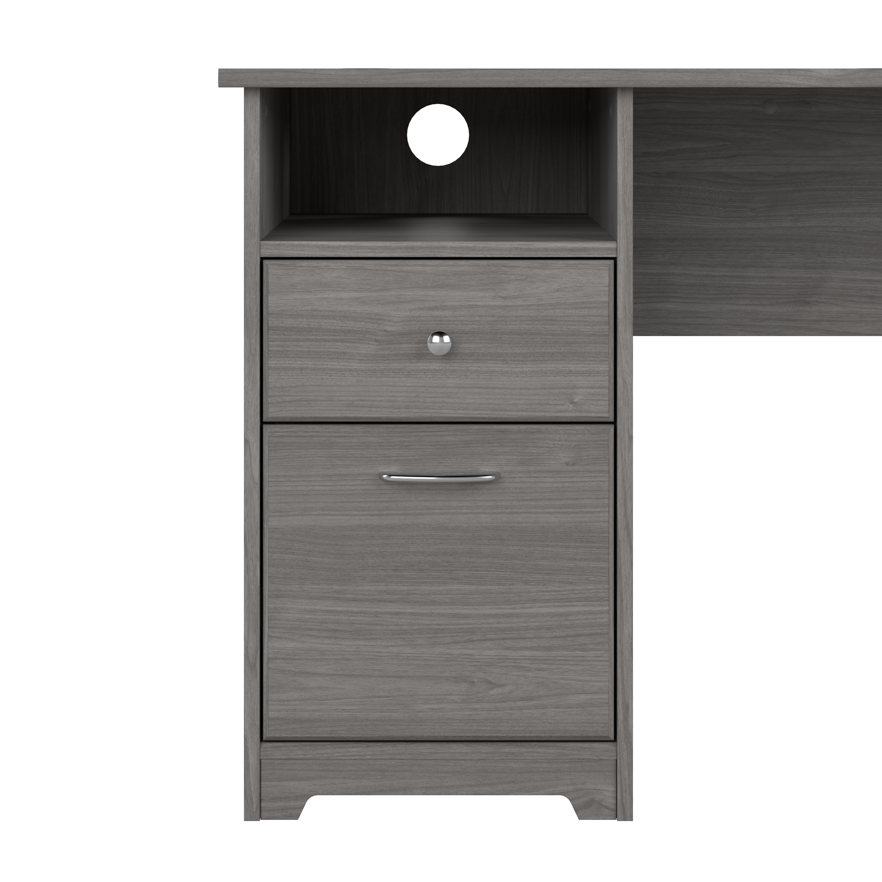 Shop Bush Furniture Cabot 60W 3 Position Sit to Stand L Shaped Desk 09 CAB043MG #color_modern gray