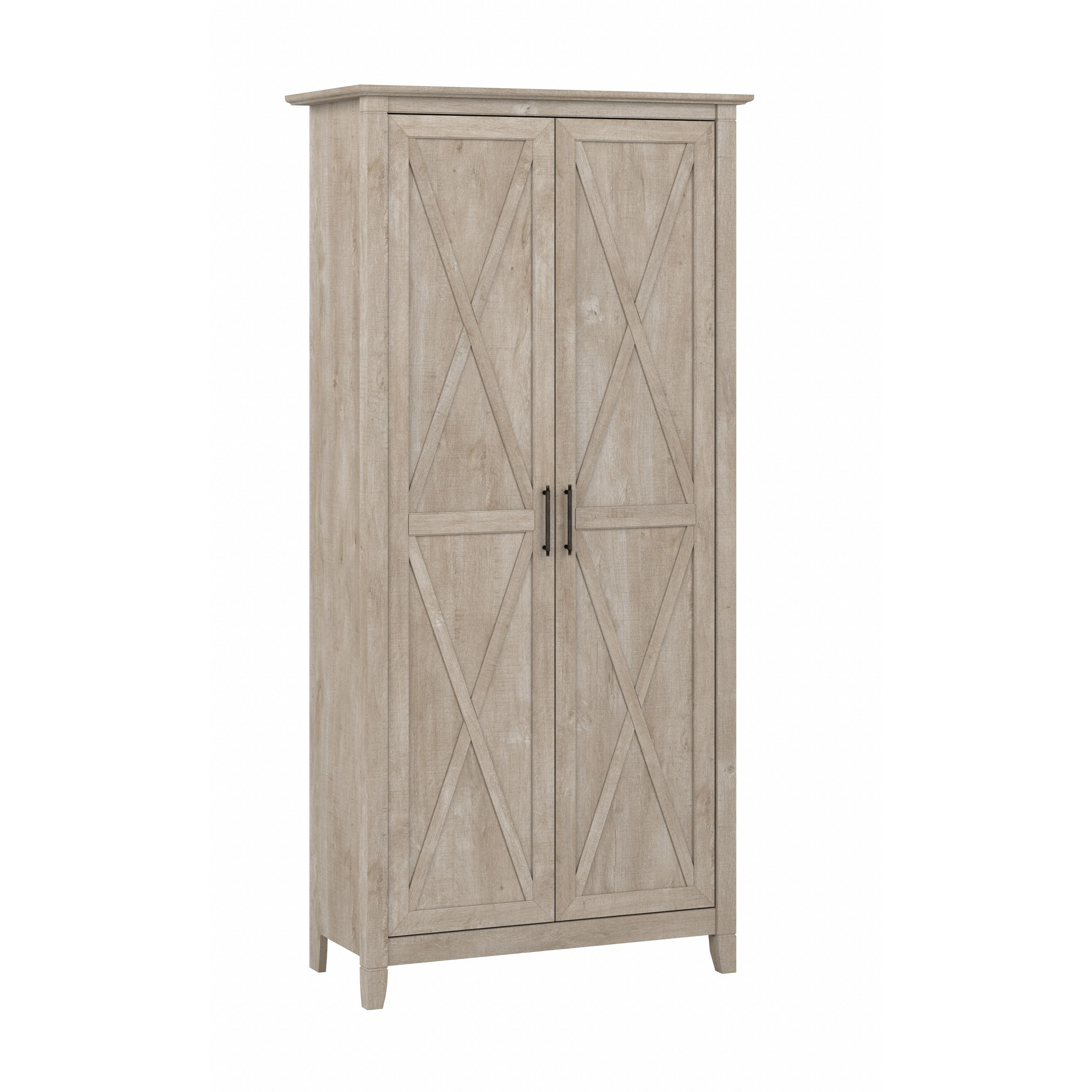 Shop Bush Furniture Key West Kitchen Pantry Cabinet 02 KWS266WG-Z #color_washed gray