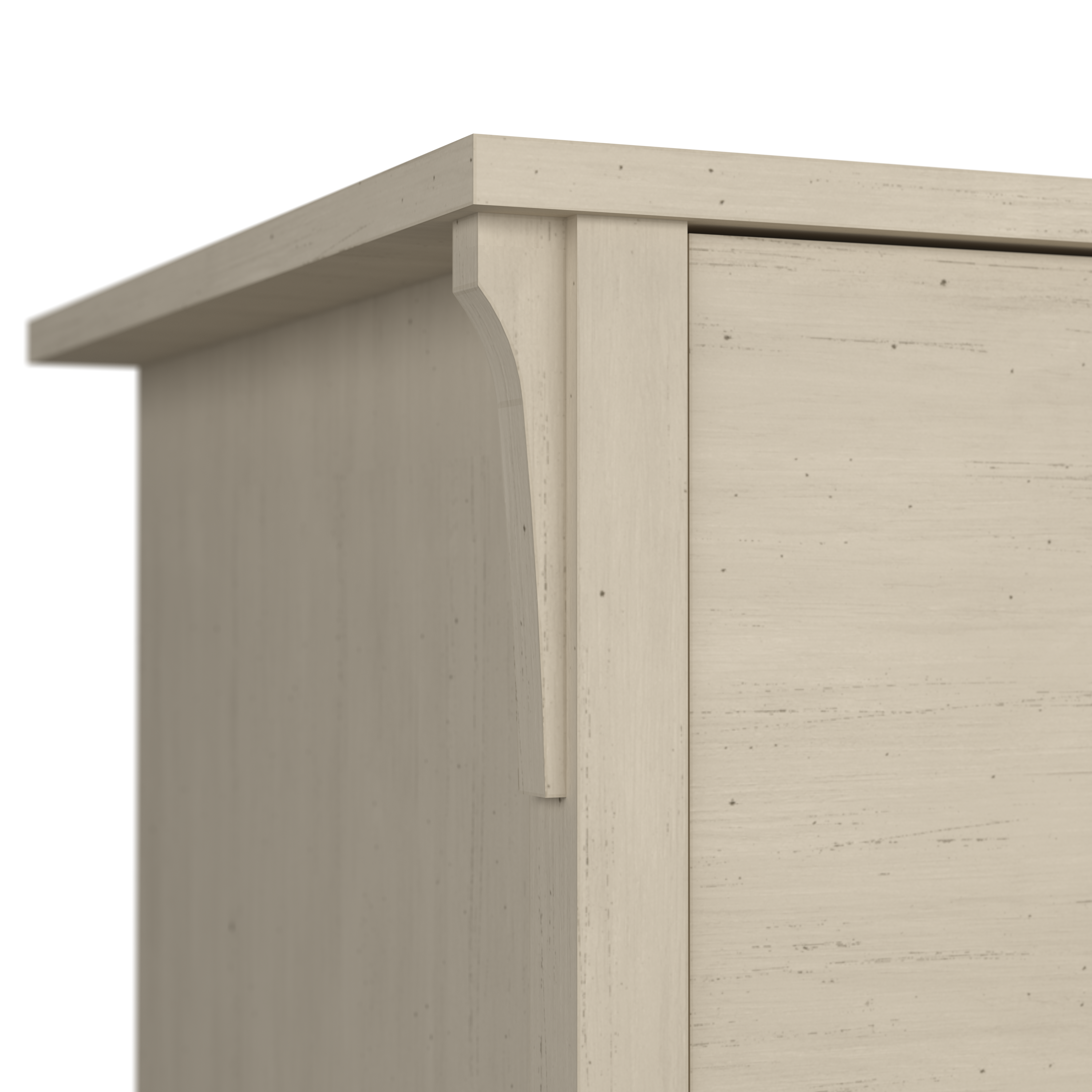 Shop Bush Furniture Salinas Tall Storage Cabinet with Doors 07 SAS332AW-03 #color_antique white