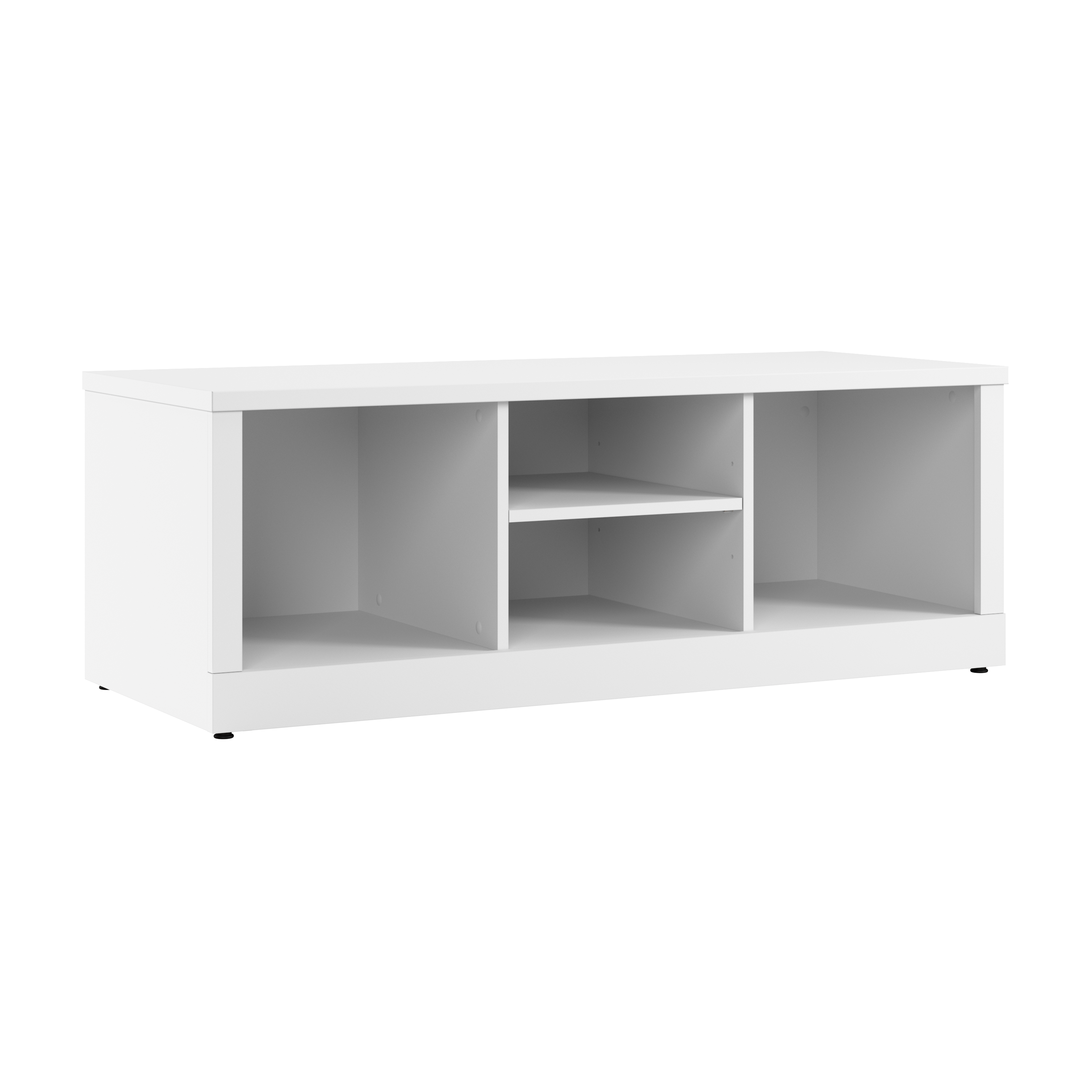 Shop Bush Furniture Hampton Heights 48W Shoe Bench 02 HHS348WH #color_white