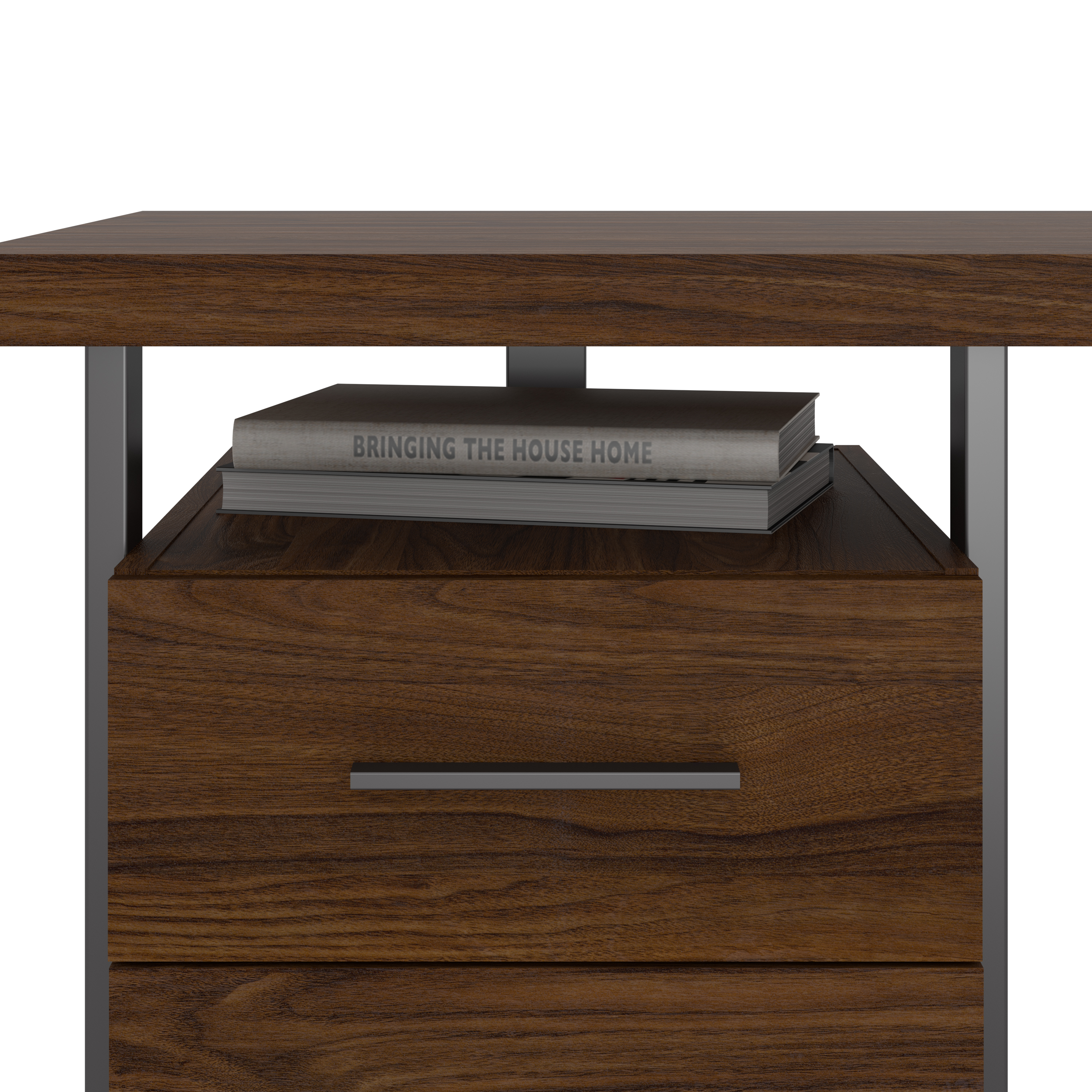 Shop Bush Furniture Architect 60W Writing Desk with Drawers 07 ACD160MW-03 #color_modern walnut