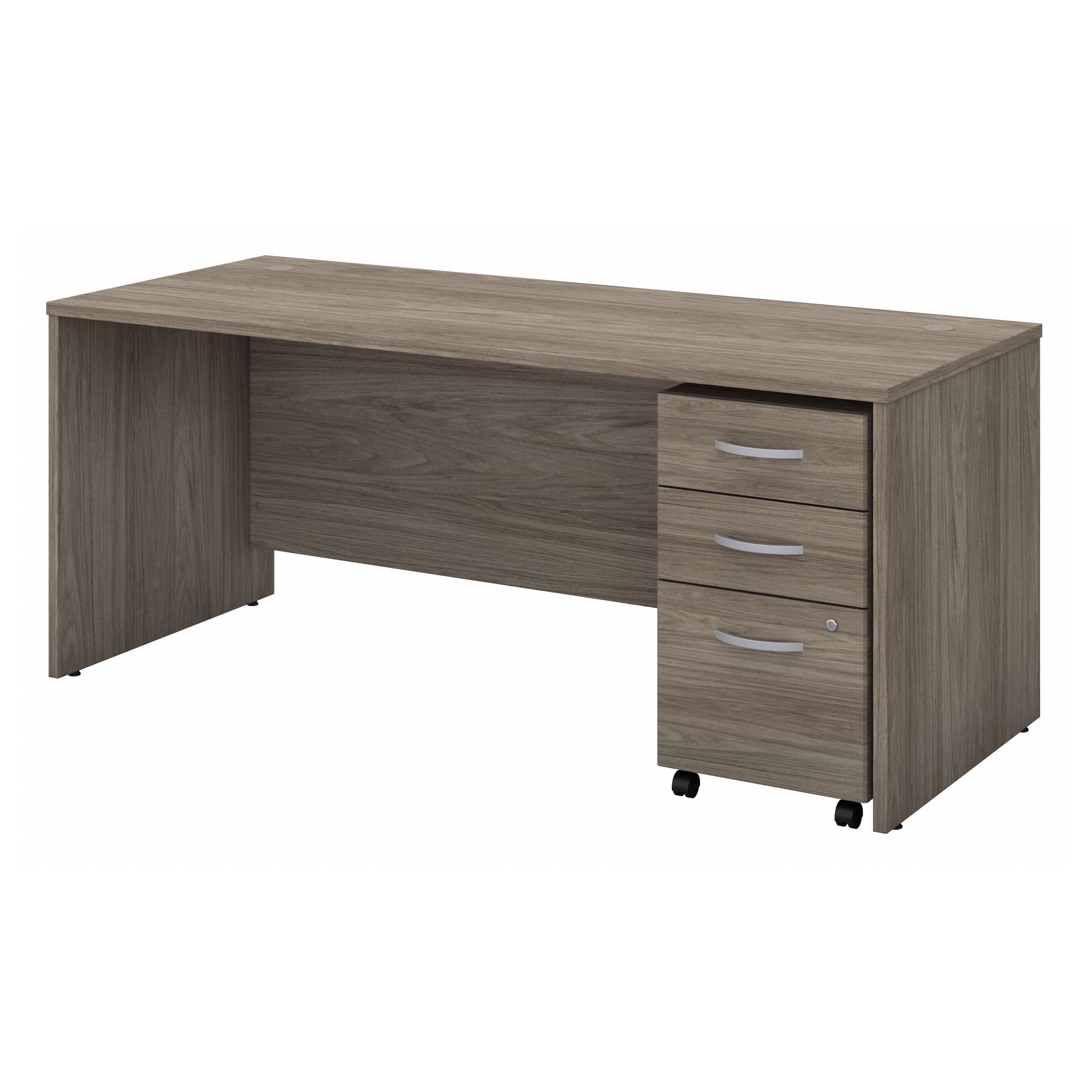 Shop Bush Business Furniture Studio C 72W x 30D Office Desk with Mobile File Cabinet 02 STC013MHSU #color_modern hickory