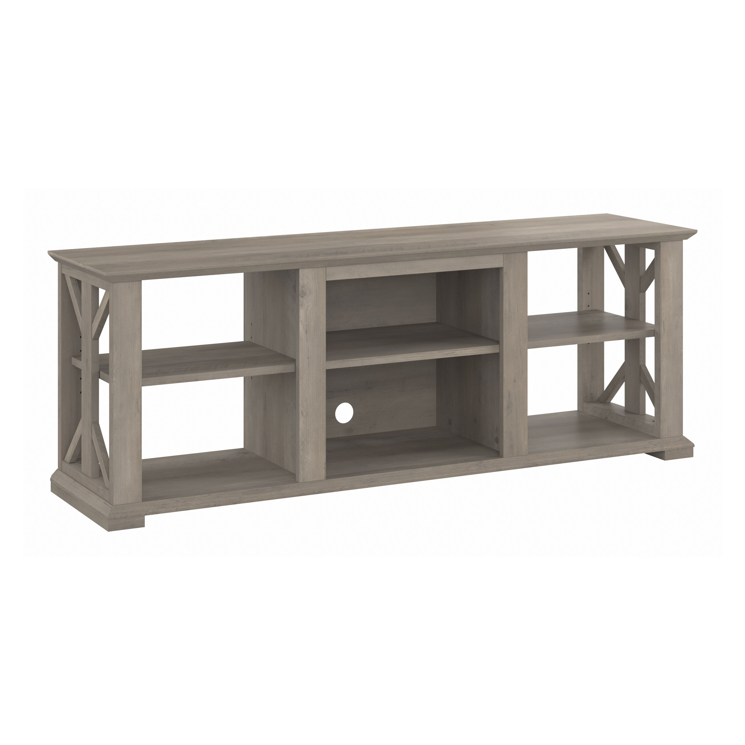 Shop Bush Furniture Homestead Farmhouse TV Stand for 70 Inch TV 02 HOV160DG-03 #color_driftwood gray