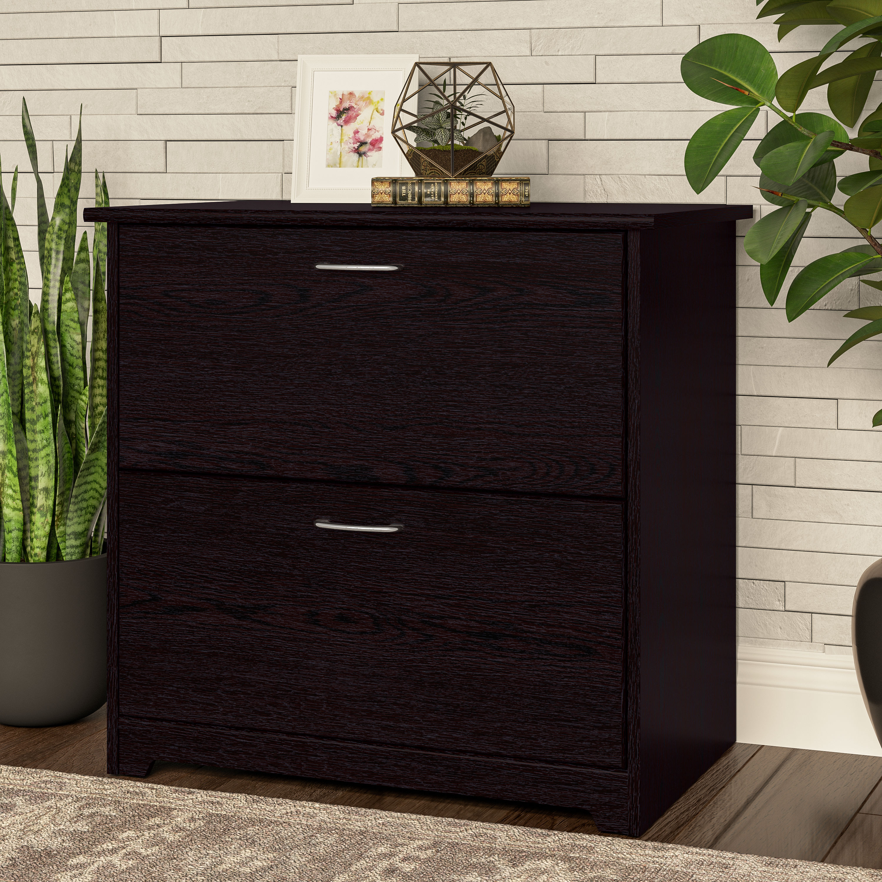 Shop Bush Furniture Cabot 2 Drawer Lateral File Cabinet 01 WC31880 #color_espresso oak