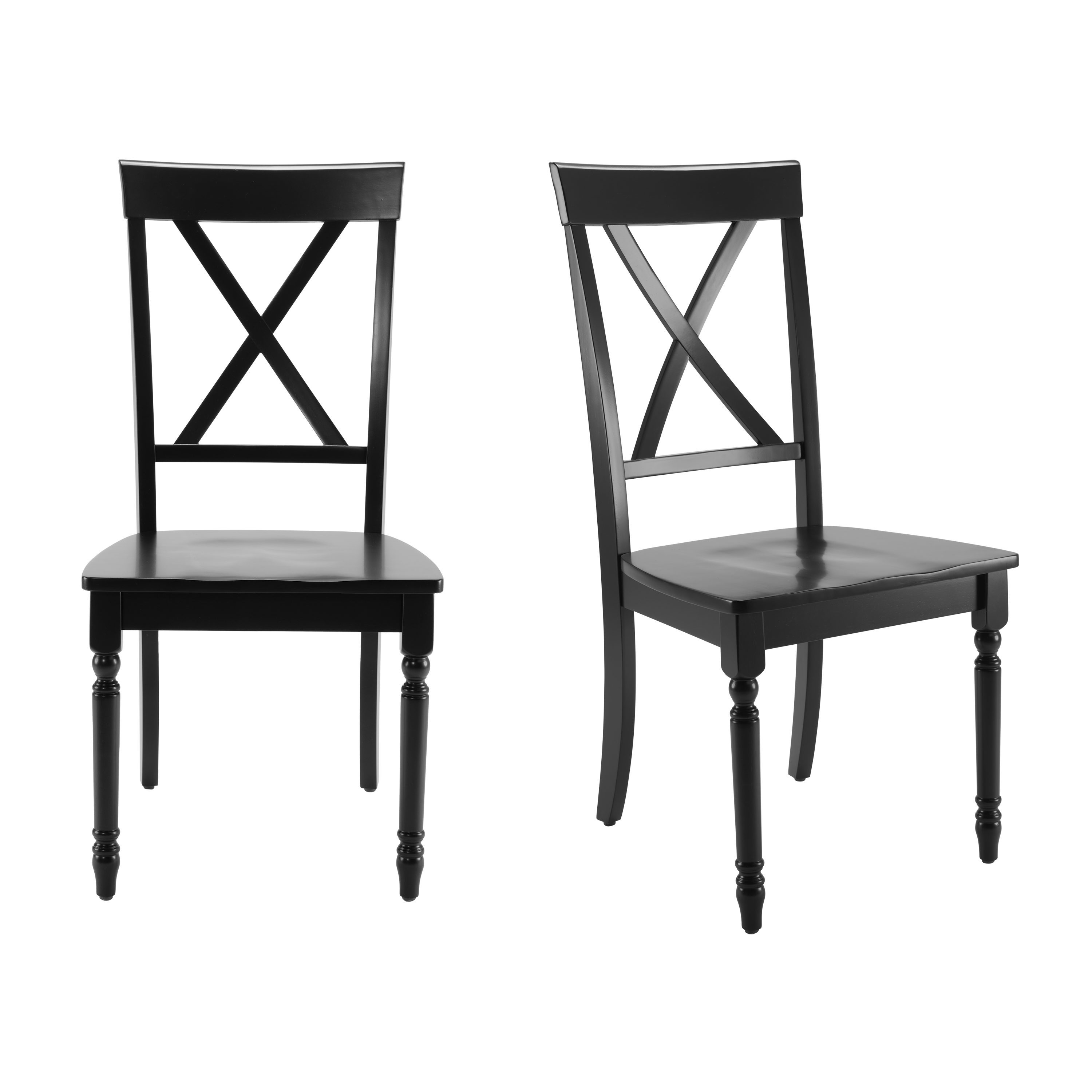 Shop Bush Furniture Sterling Cross Back Dining Chairs - Set of 2 02 SLCH01BLP-03 #color_black paint