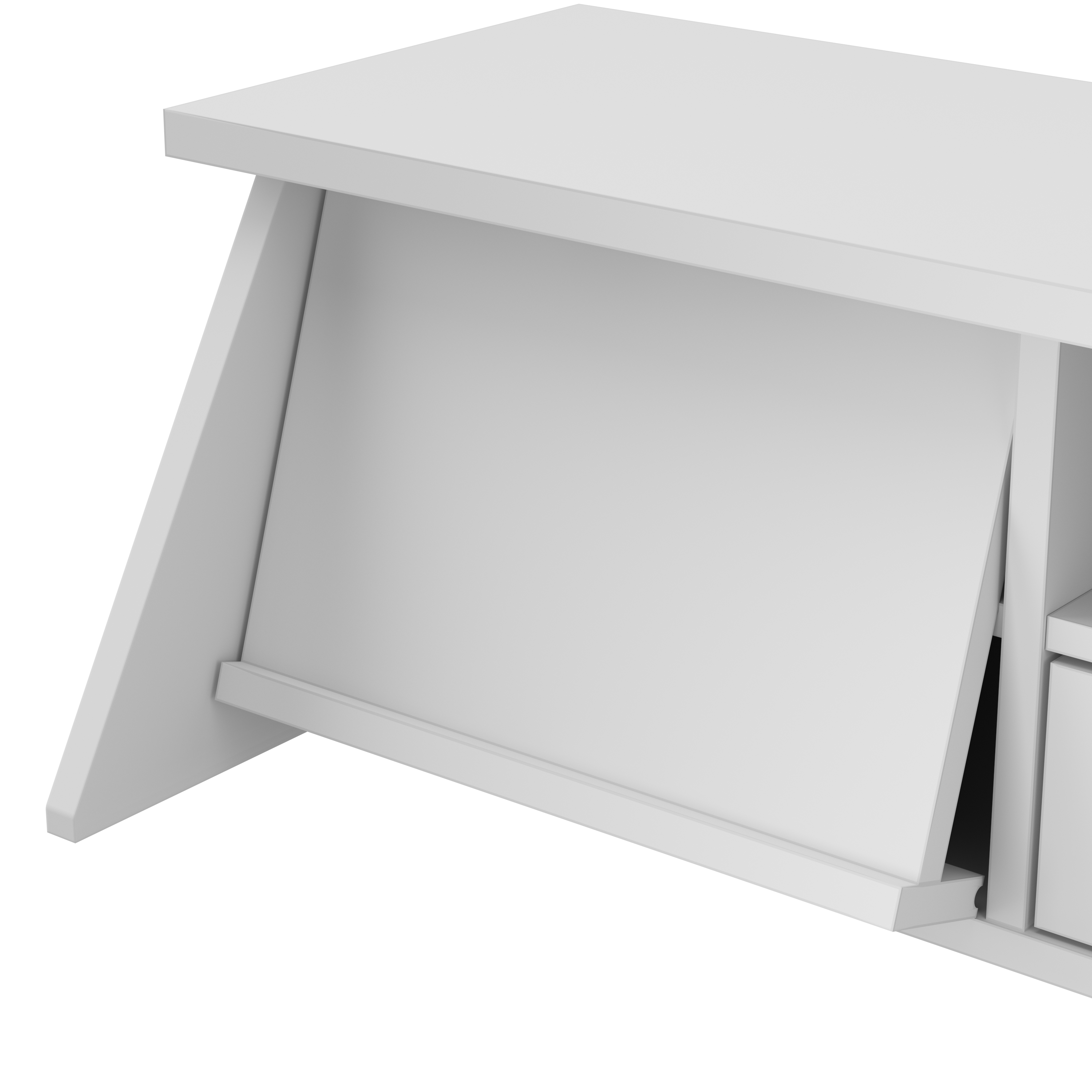 Shop Bush Furniture Broadview Desktop Organizer 08 BDH154WH-03 #color_pure white