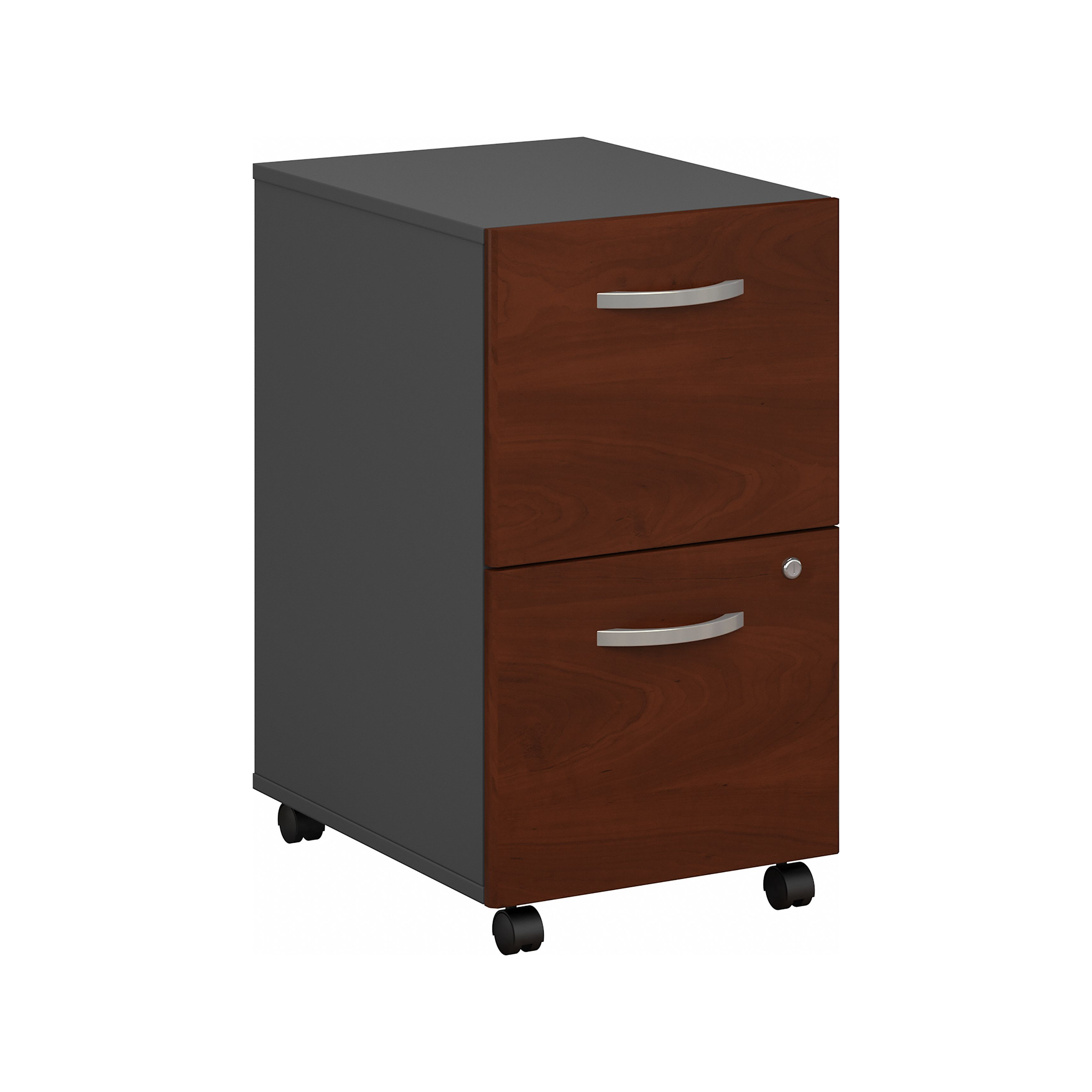 Shop Bush Business Furniture Series C 2 Drawer Mobile File Cabinet - Assembled 02 WC24452SU #color_hansen cherry/graphite gray