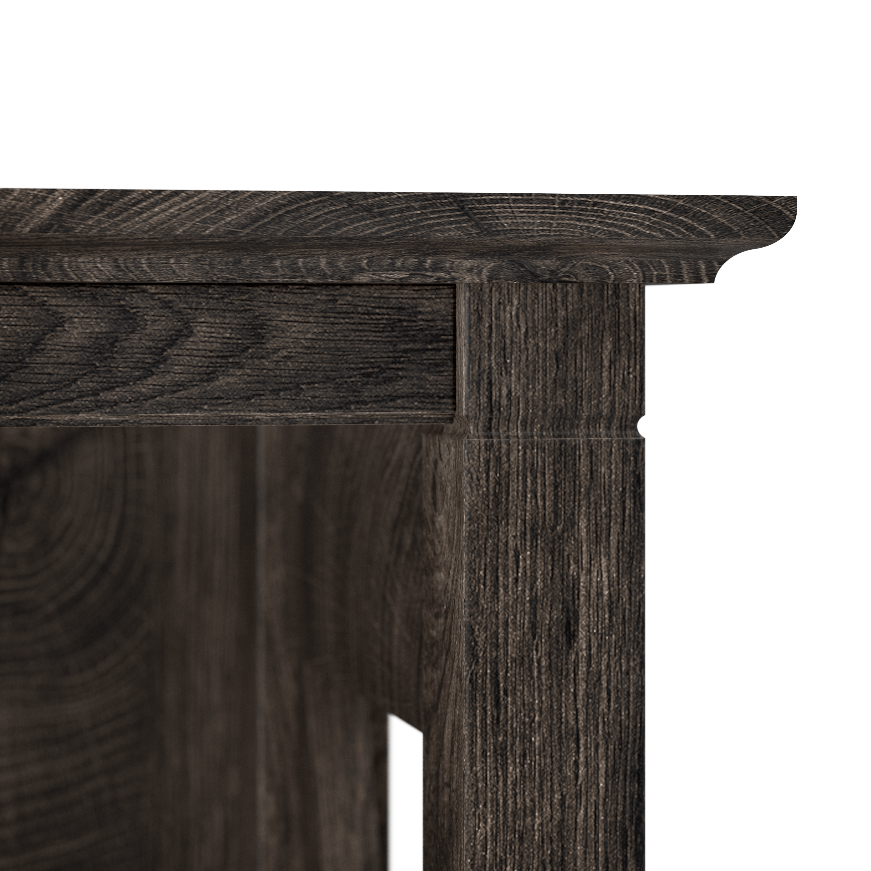 Shop Bush Furniture Key West 48W Writing Desk with 2 Drawer Lateral File Cabinet and 5 Shelf Bookcase 09 KWS004GH #color_dark gray hickory