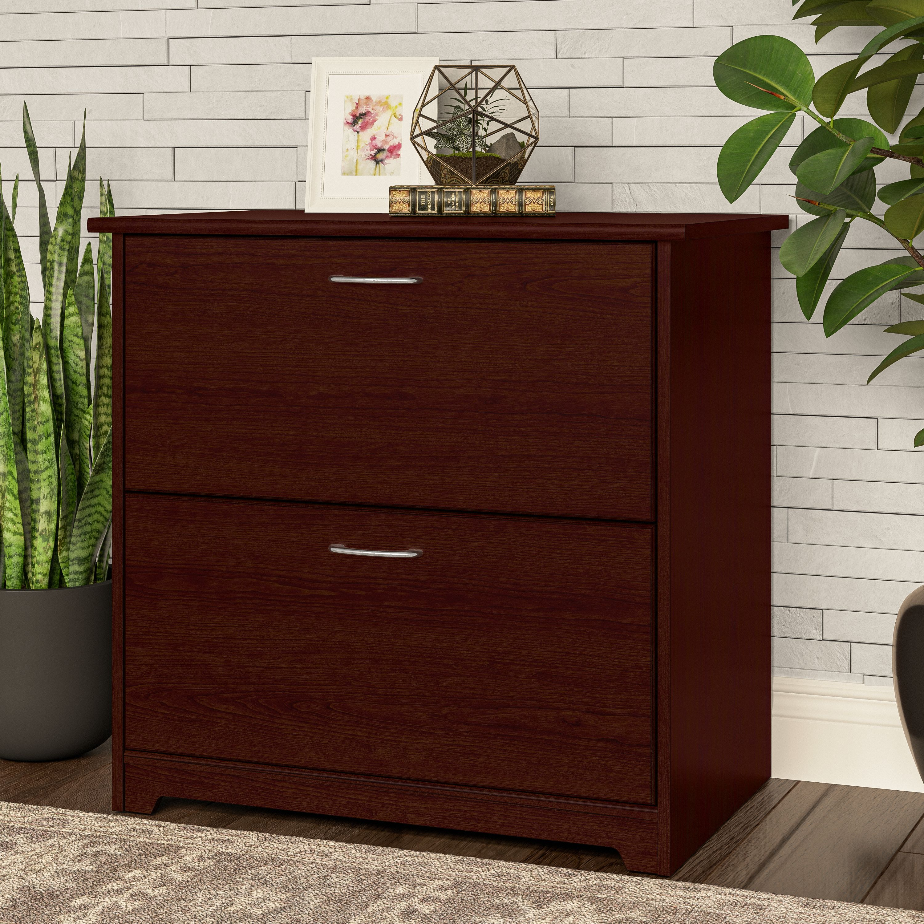 Shop Bush Furniture Cabot 2 Drawer Lateral File Cabinet 01 WC31480 #color_harvest cherry