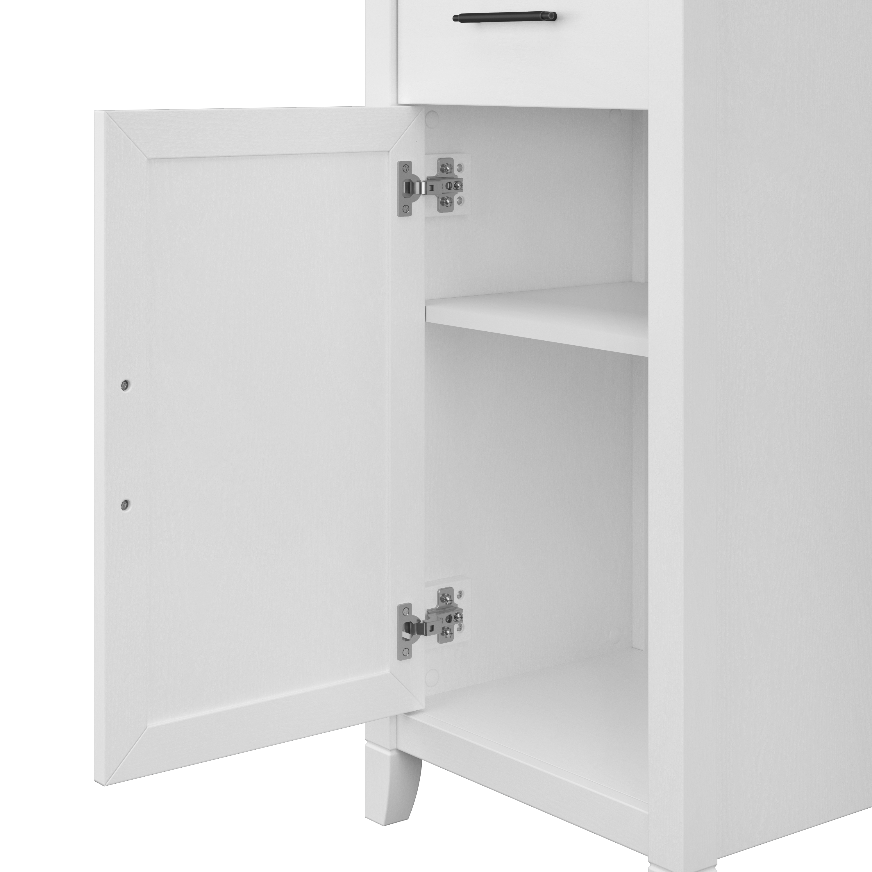 Shop Bush Furniture Key West 48W Double Vanity Set with Sinks, Medicine Cabinets and Linen Tower 07 KWS043WAS #color_white ash