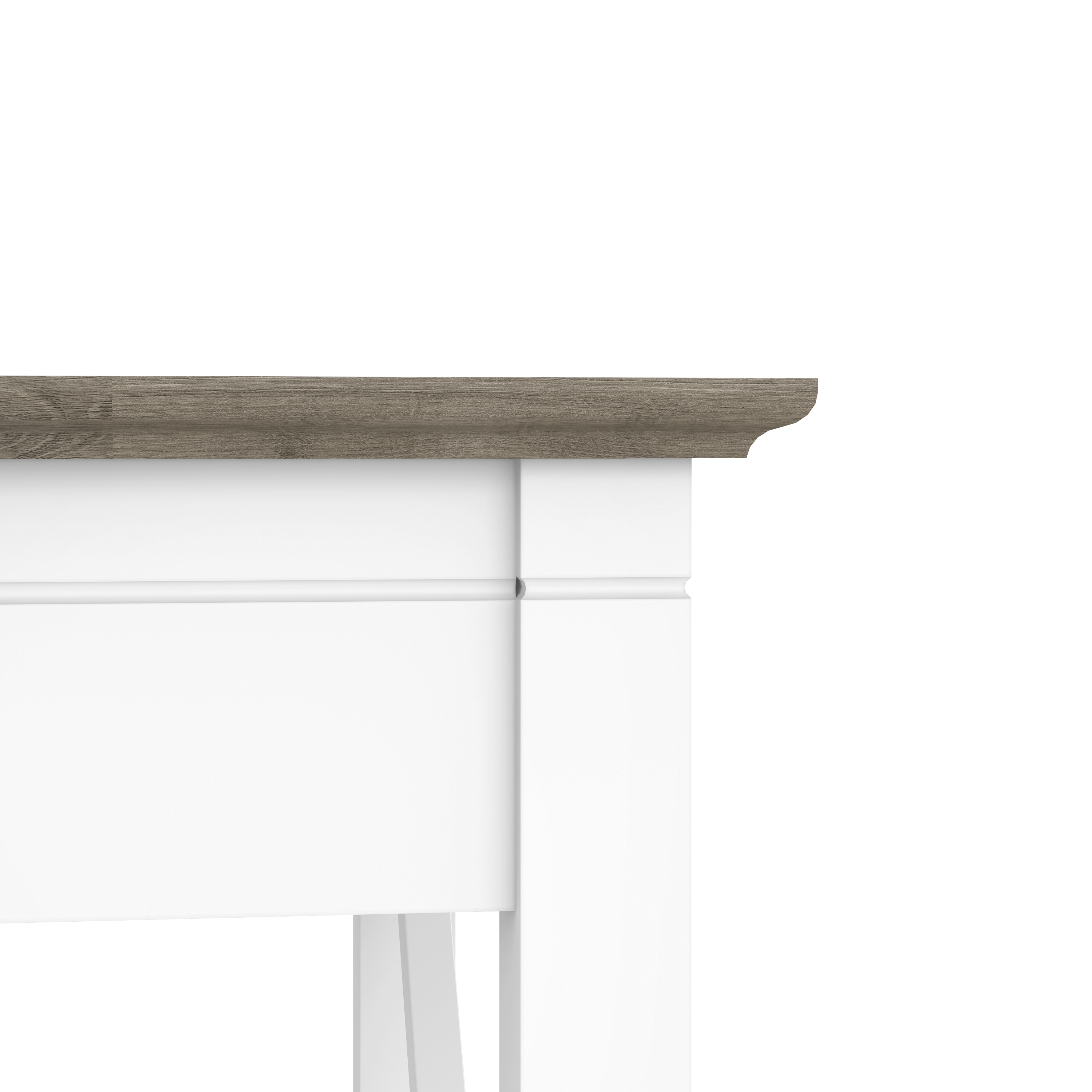 Shop Bush Furniture Key West 60W L Shaped Desk 07 KWD160G2W-03 #color_shiplap gray/pure white