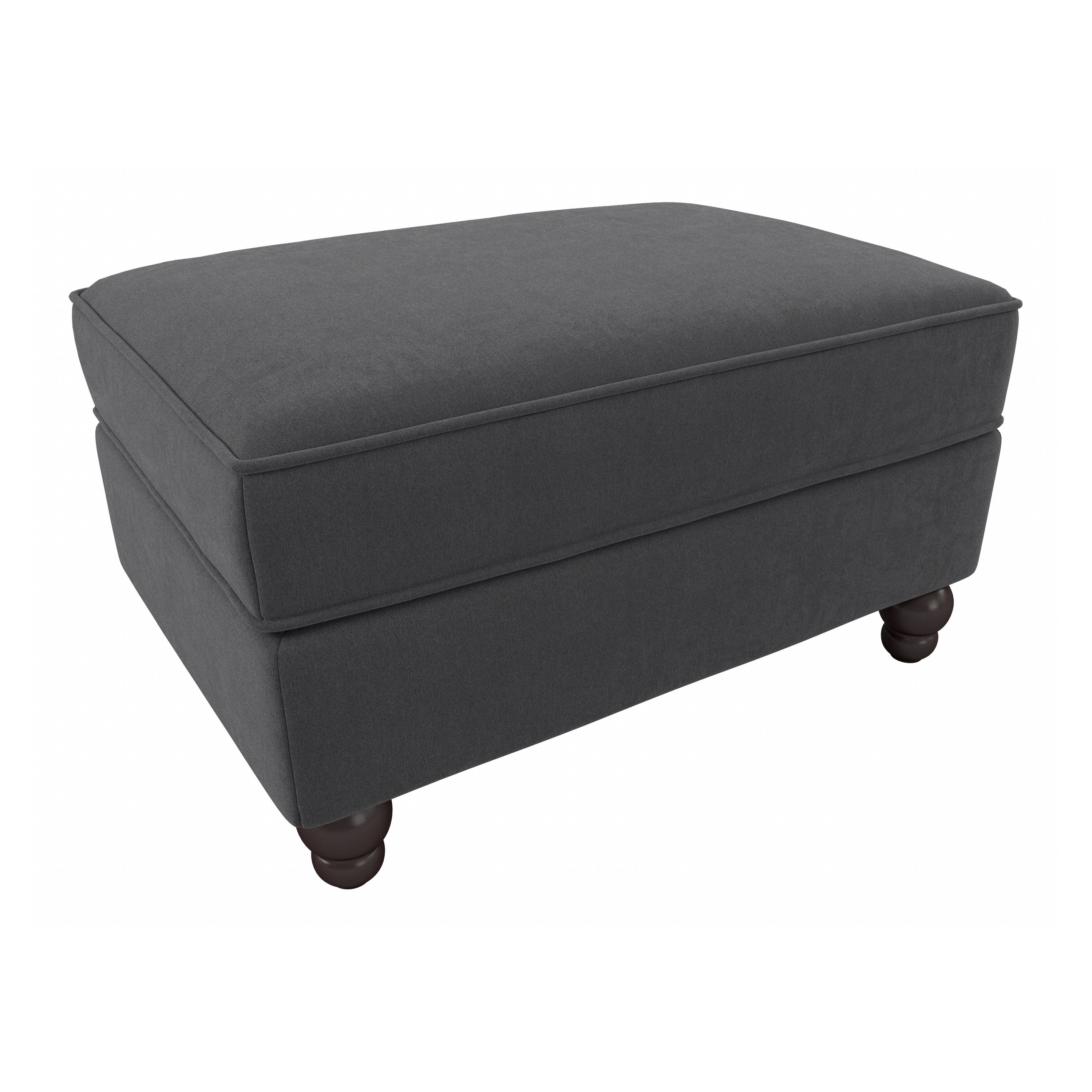 Shop Bush Furniture Coventry Storage Ottoman 02 CVO34BCGH-Z #color_charcoal gray herringbone fabr