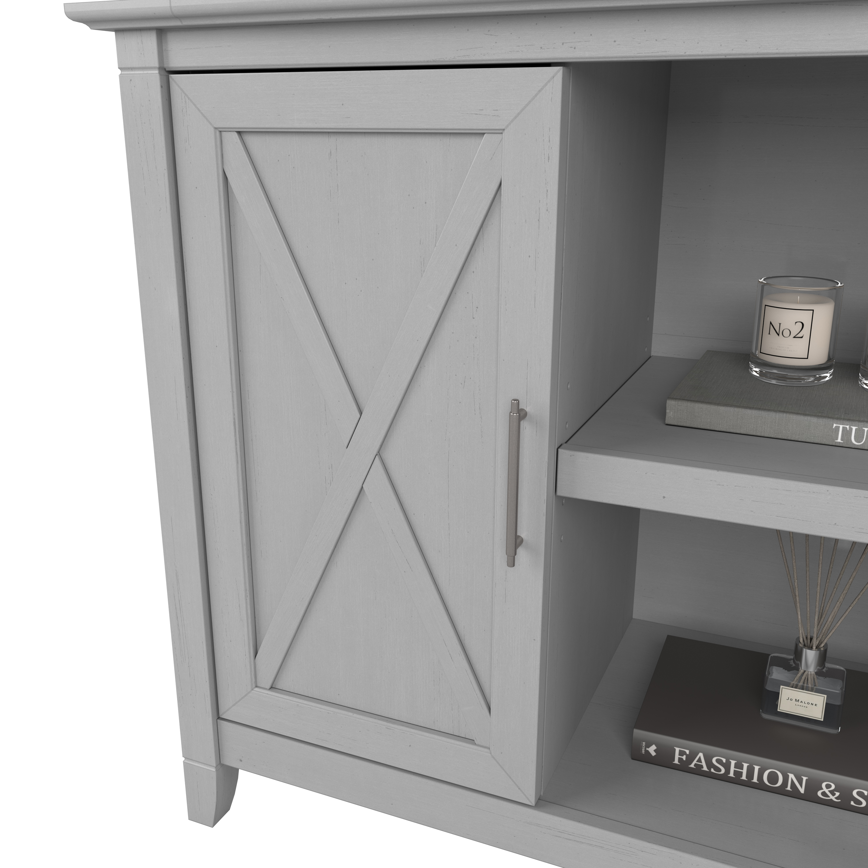 Shop Bush Furniture Key West Accent Cabinet with Doors 07 KWS146CG-03 #color_cape cod gray