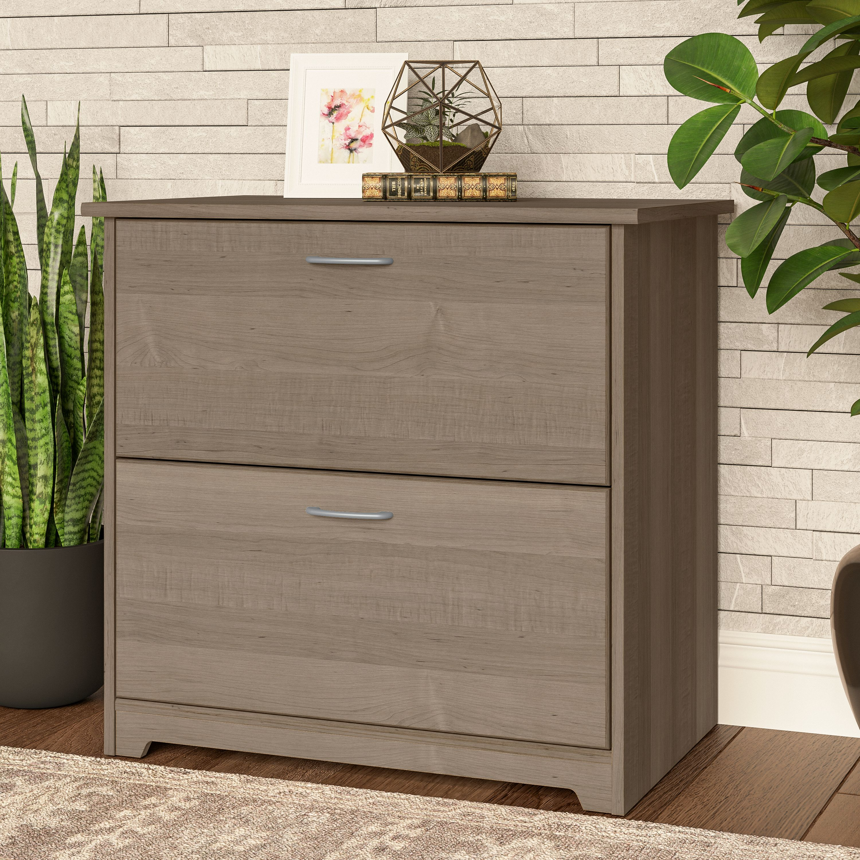 Shop Bush Furniture Cabot 2 Drawer Lateral File Cabinet 01 WC31280 #color_ash gray