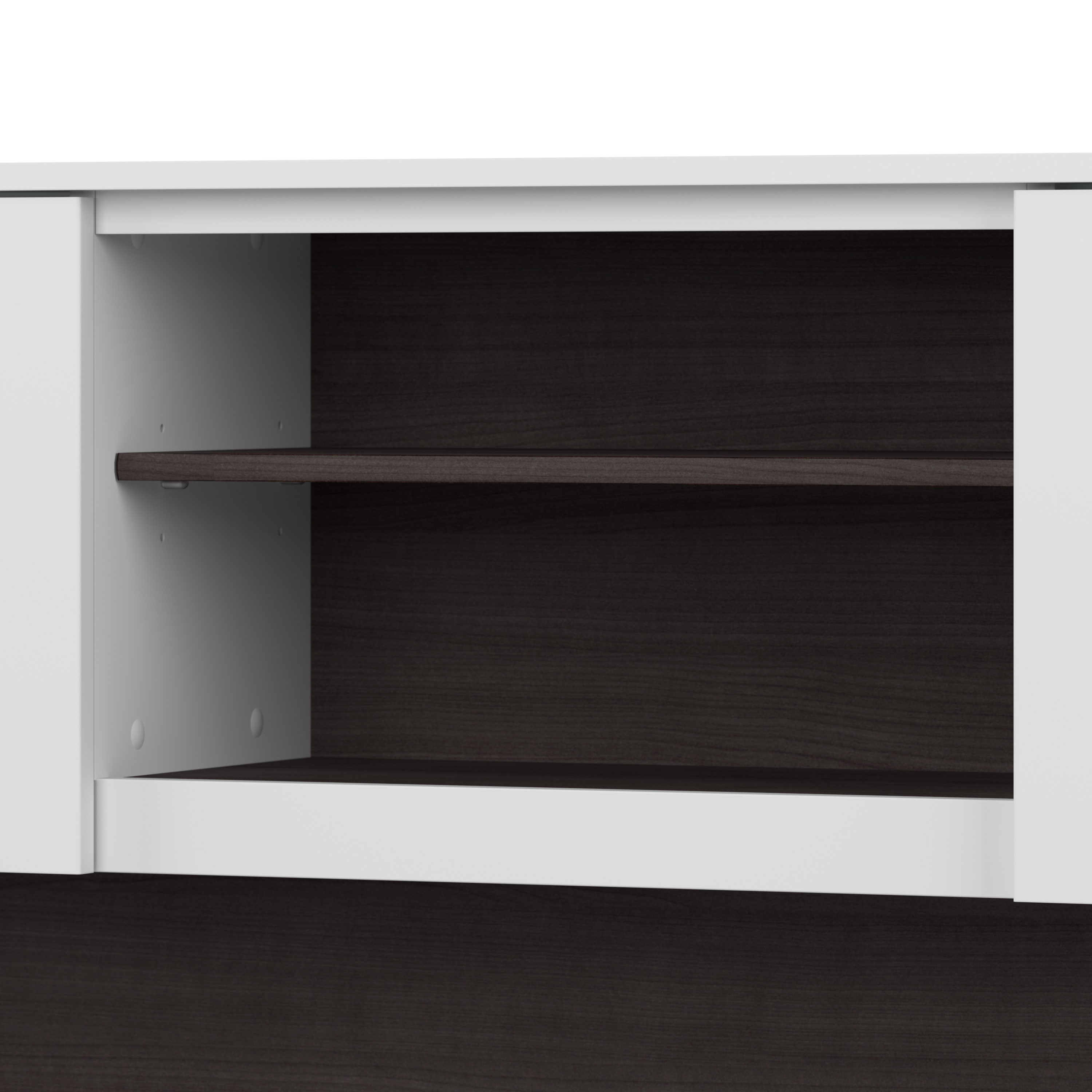 Shop Bush Furniture Somerset 60W Desk Hutch 08 WC81031 #color_storm gray/white