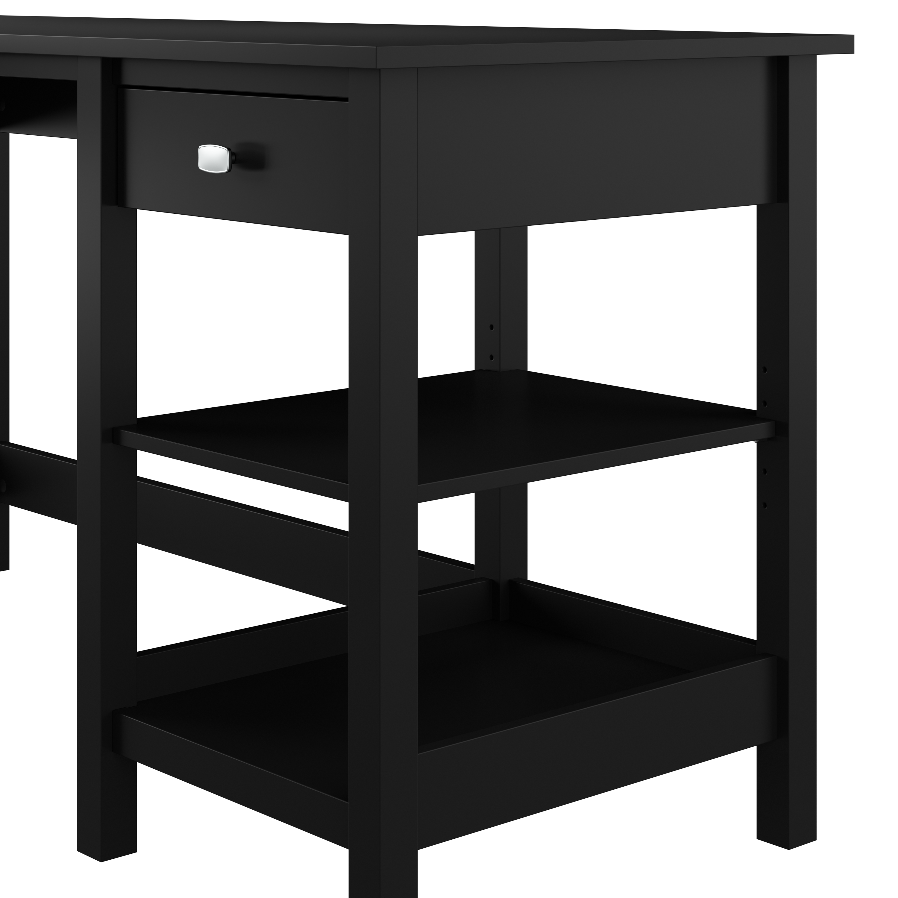 Shop Bush Furniture Broadview 60W L Shaped Computer Desk with Storage 08 BDD260CBL-03 #color_classic black