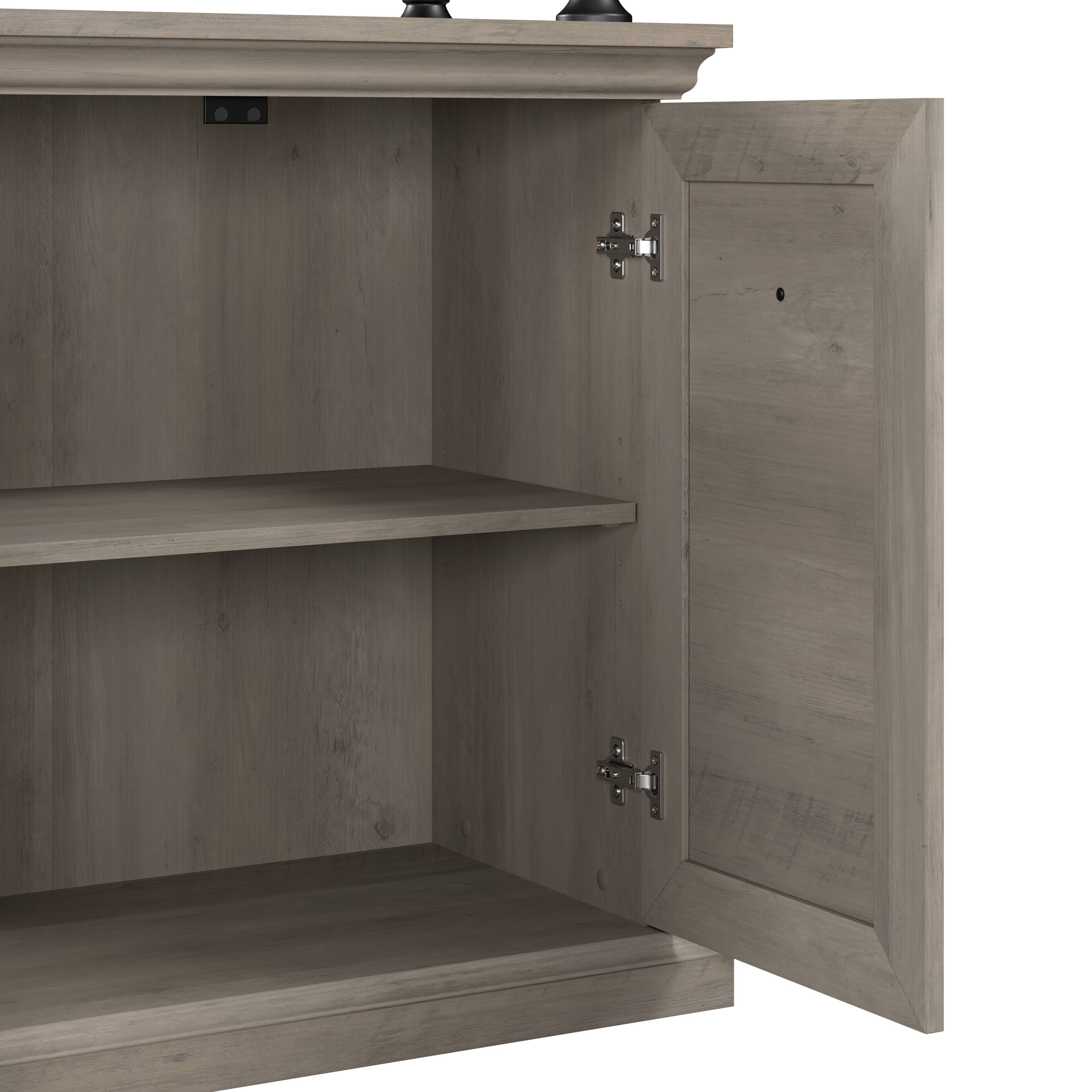 Shop Bush Furniture Coliseum Designer Bookcase with Doors 07 CSB169DG-03 #color_driftwood gray