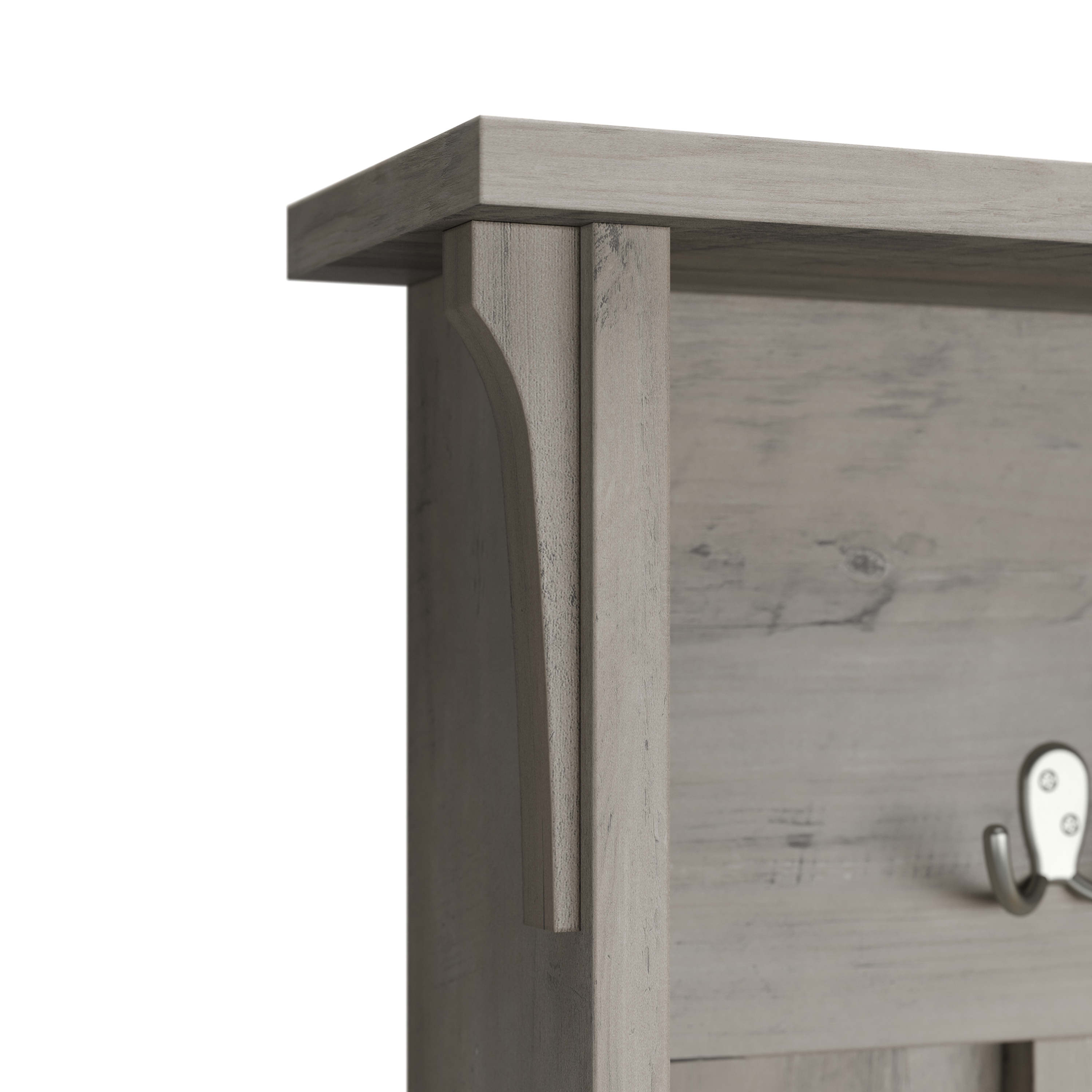 Shop Bush Furniture Salinas Hall Tree with Shoe Storage Bench 09 SAS532DG-03 #color_driftwood gray