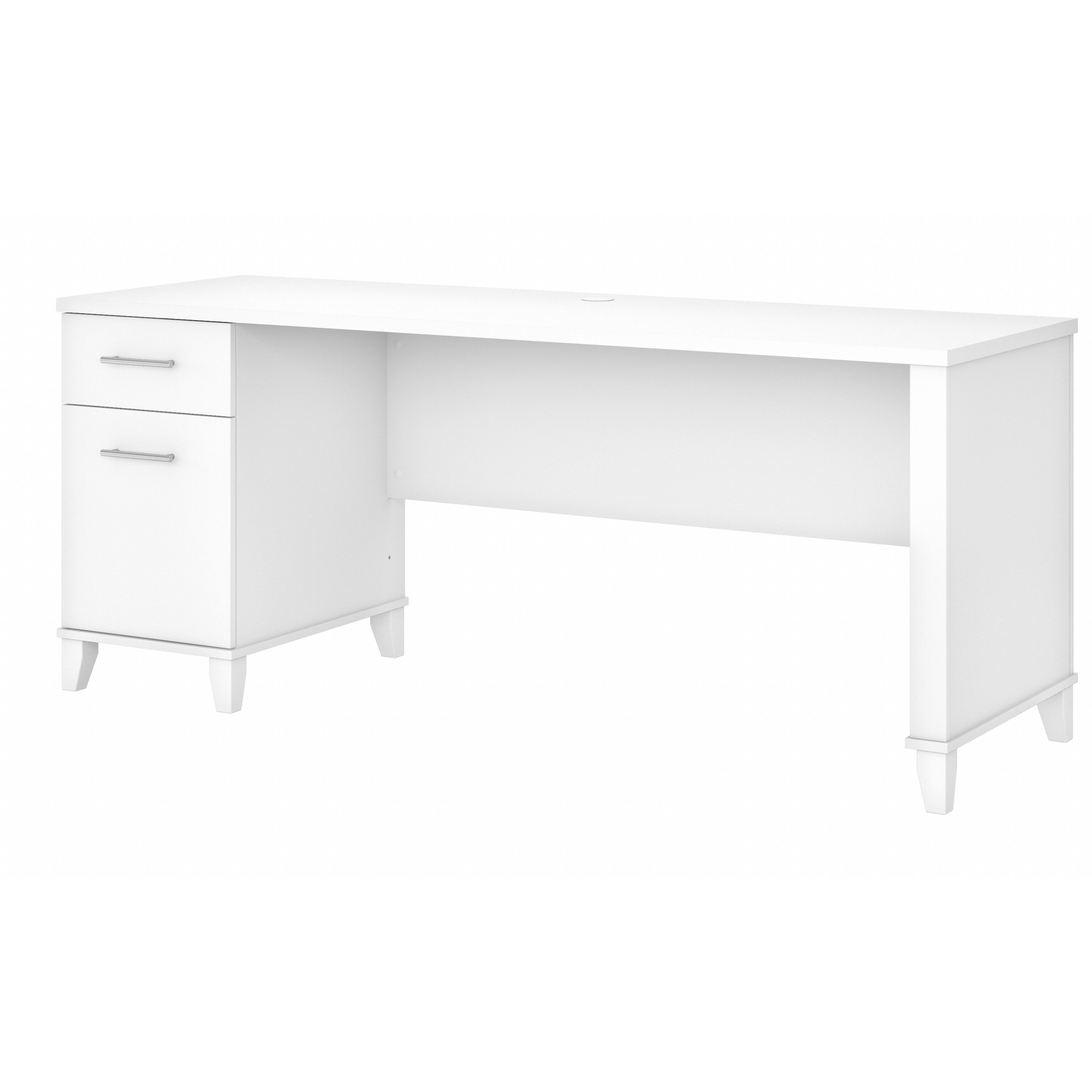 Shop Bush Furniture Somerset 72W Office Desk with Drawers 02 WC81972 #color_white