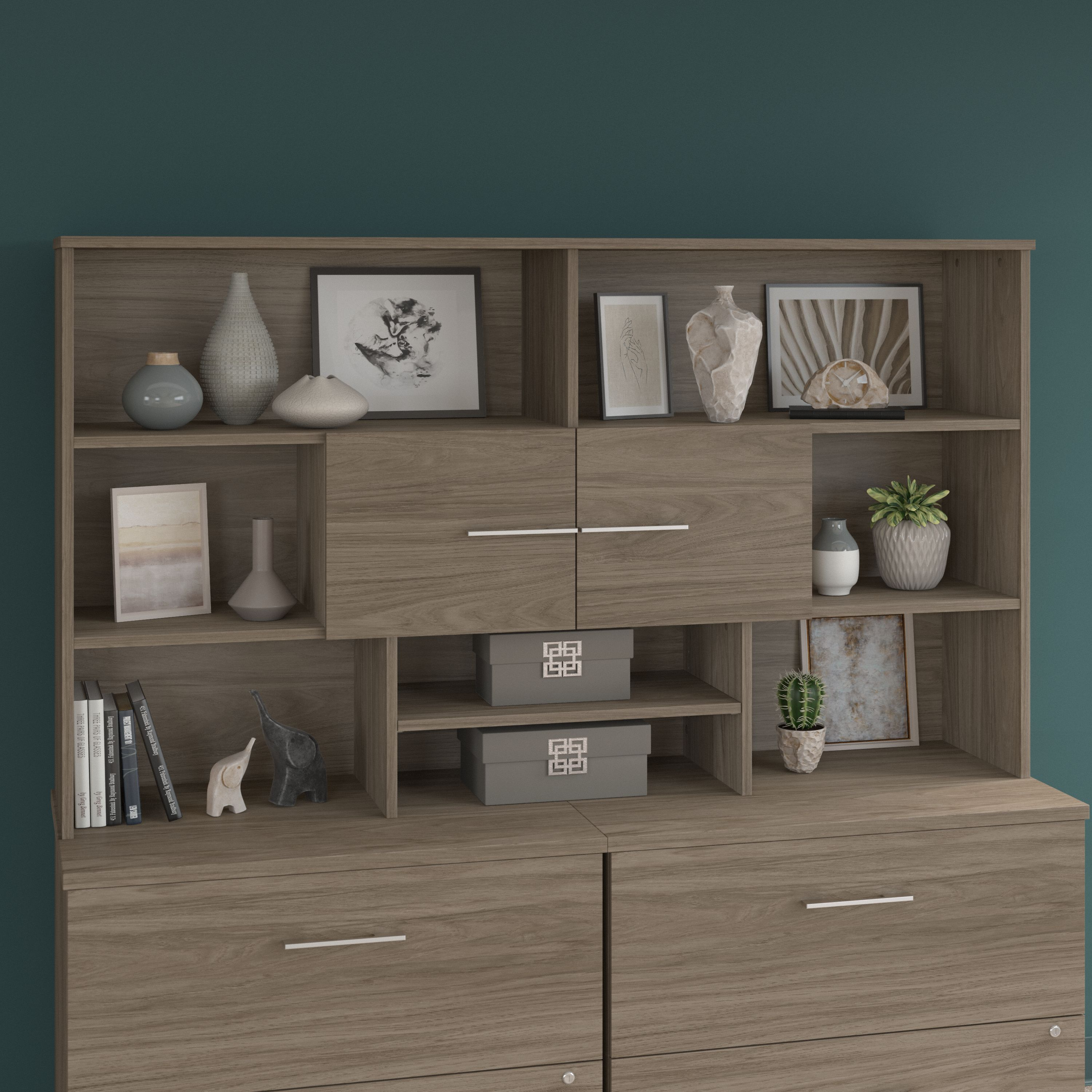 Shop Bush Business Furniture Office 500 72W Desk Hutch 01 OFH172MHK #color_modern hickory