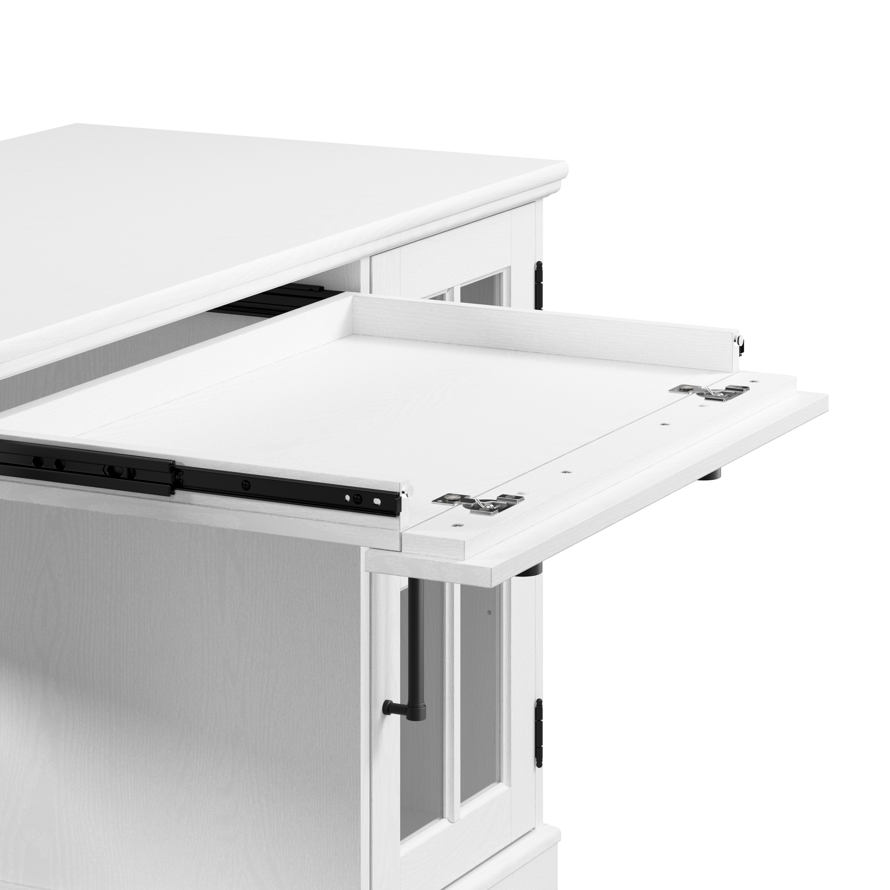 Shop Bush Furniture Westbrook 60W Computer Desk with Hutch and Storage 08 WBK003WAS #color_white ash