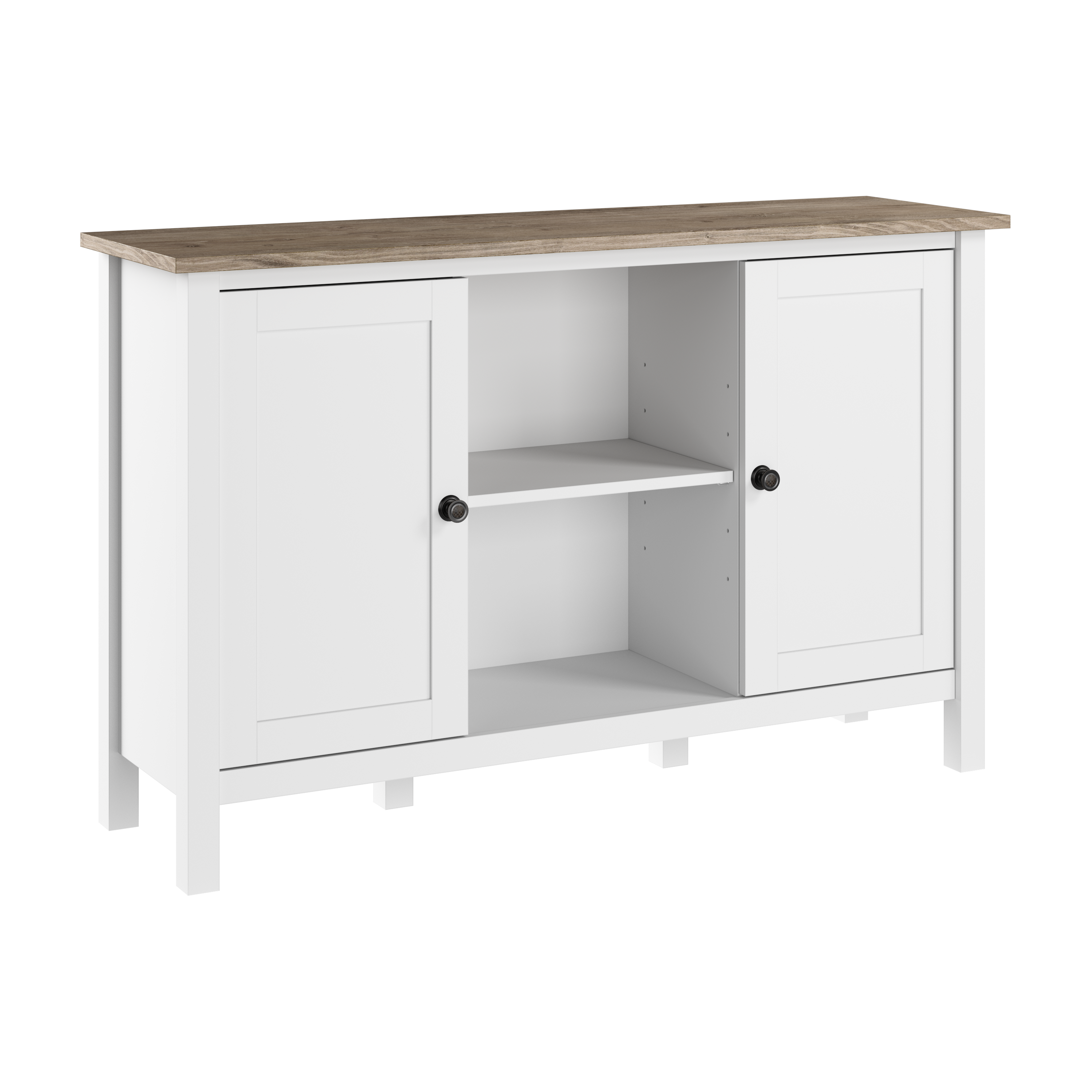 Shop Bush Furniture Mayfield 48W Tall TV Stand 02 MAS148GW2-Z #color_shiplap gray/pure white