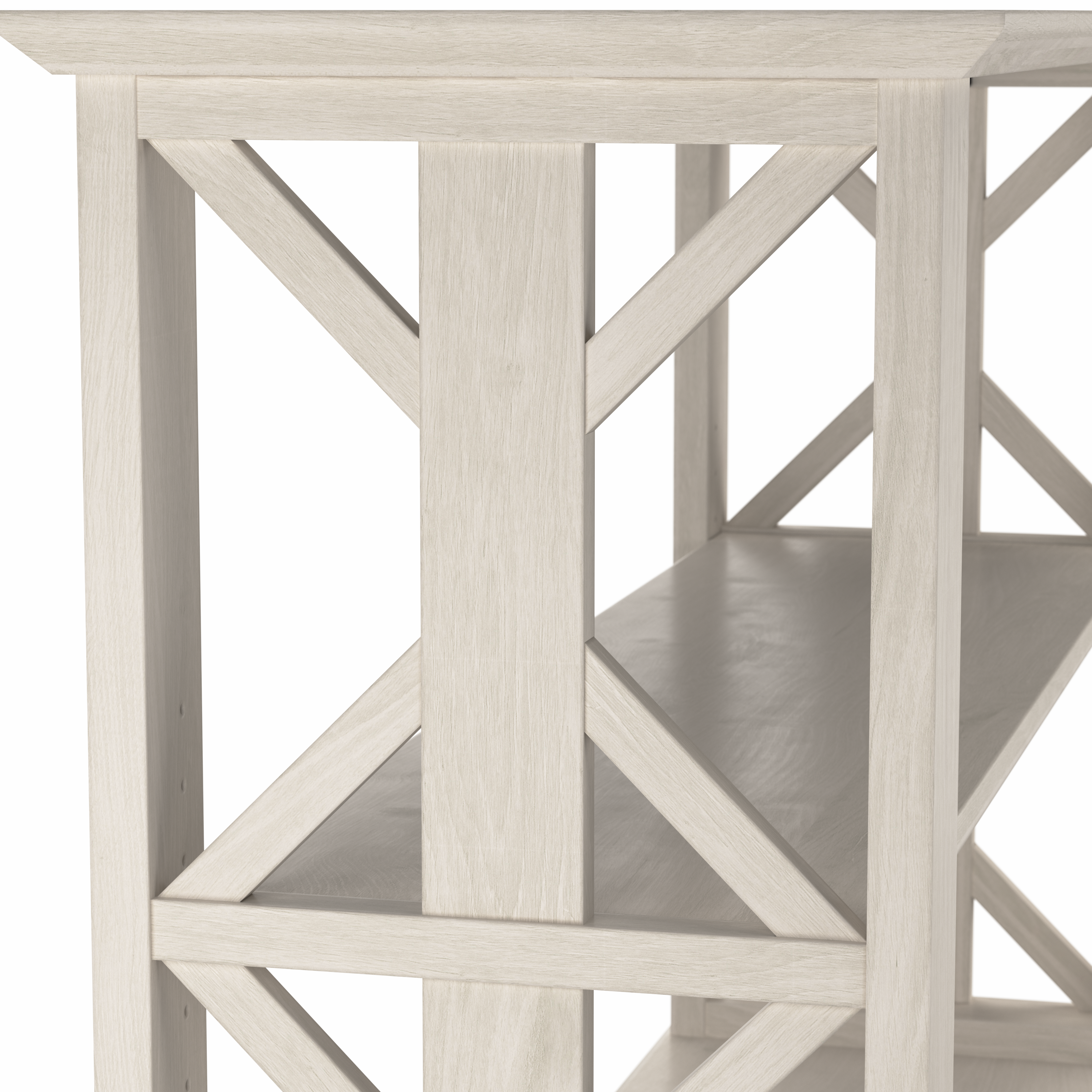 Shop Bush Furniture Homestead Console Table with Shelves 07 HOT248LW-03 #color_linen white oak