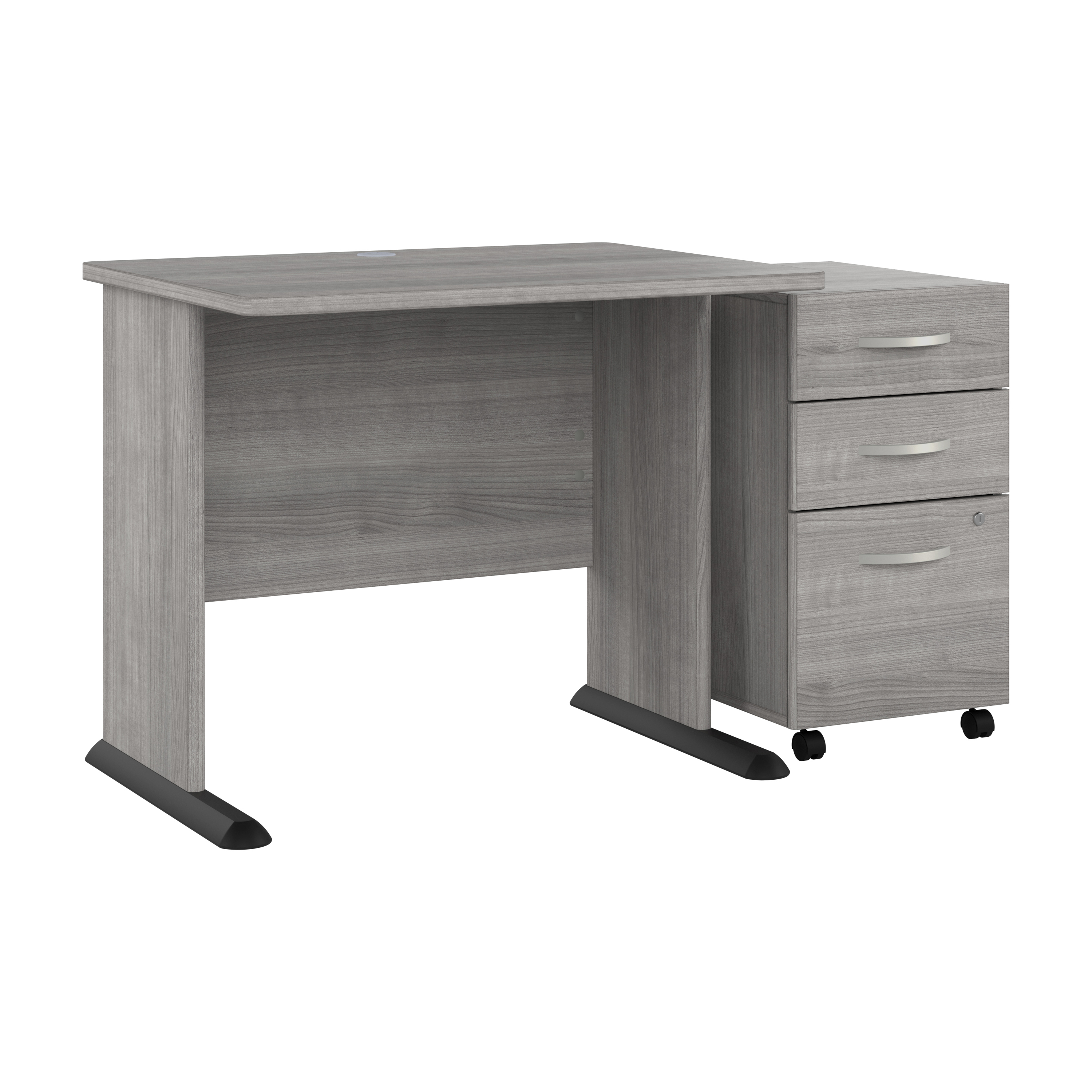 Shop Bush Business Furniture Studio A 36W Small Computer Desk with 3 Drawer Mobile File Cabinet 02 STA005PGSU #color_platinum gray