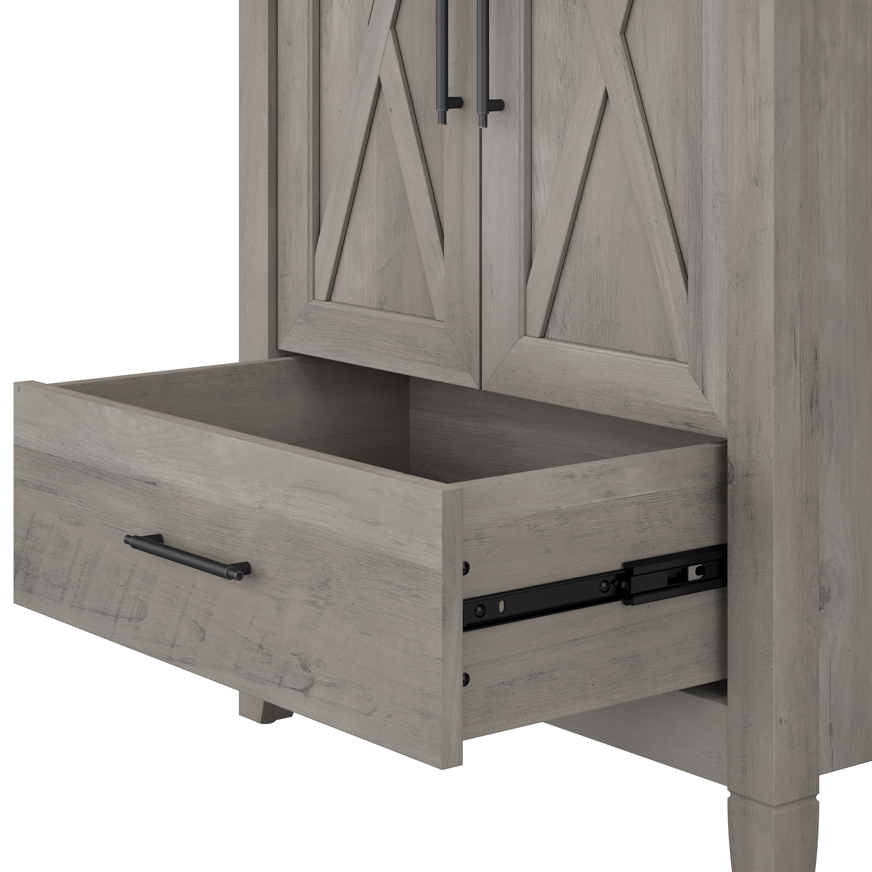 Shop Bush Furniture Key West 24W Bathroom Vanity with Sink 08 KWVN124DG-03K #color_driftwood gray