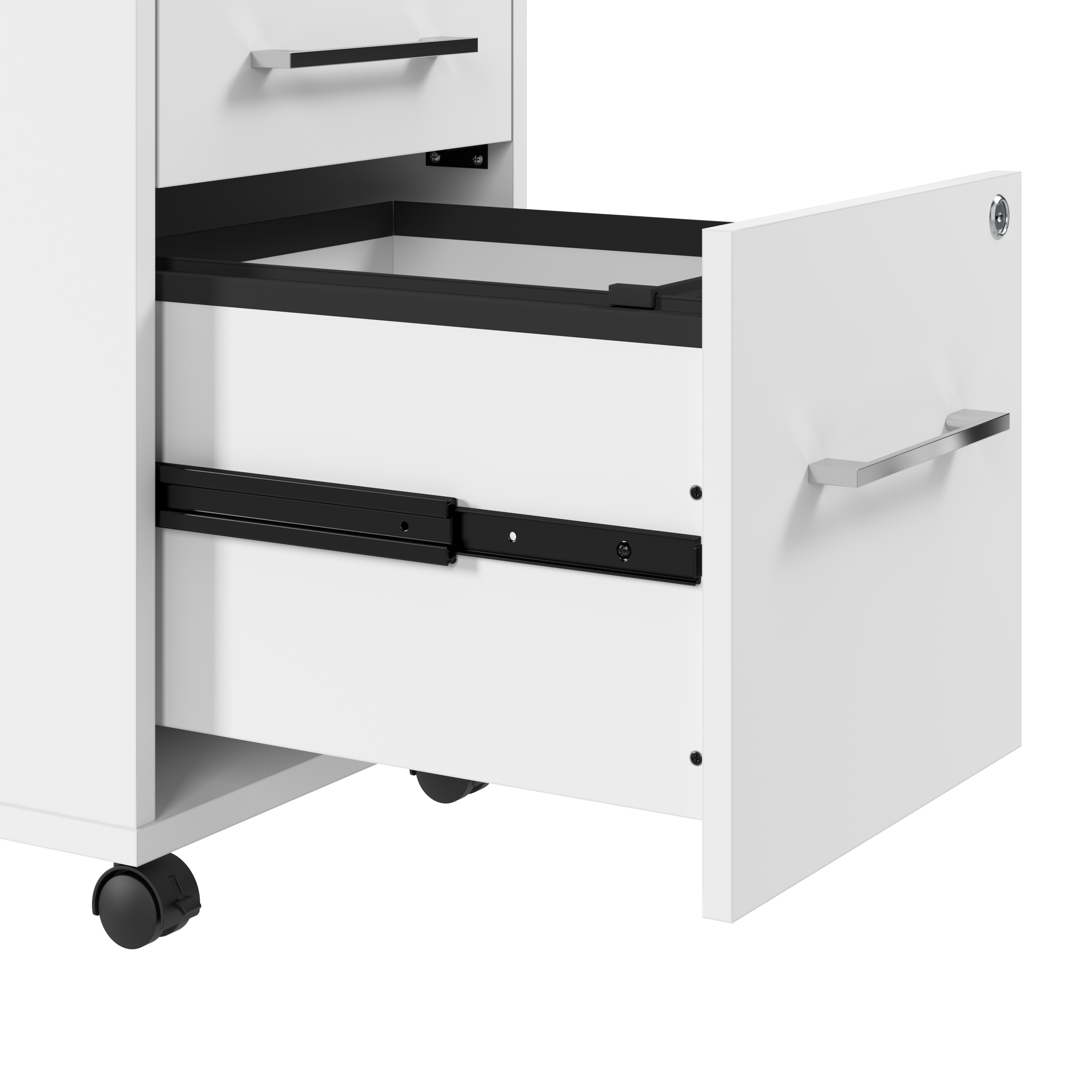 Shop Bush Business Furniture Hustle 3 Drawer Mobile File Cabinet 04 HUF116WH #color_white