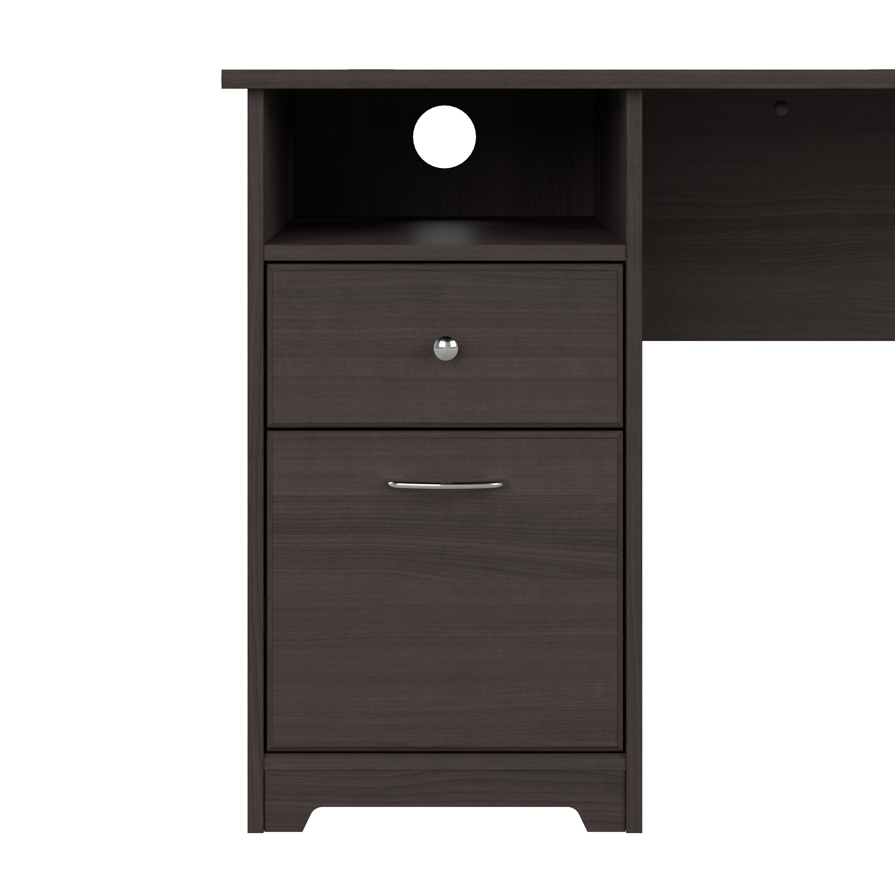 Shop Bush Furniture Cabot 60W L Shaped Computer Desk with Drawers 08 CAB044HRG #color_heather gray