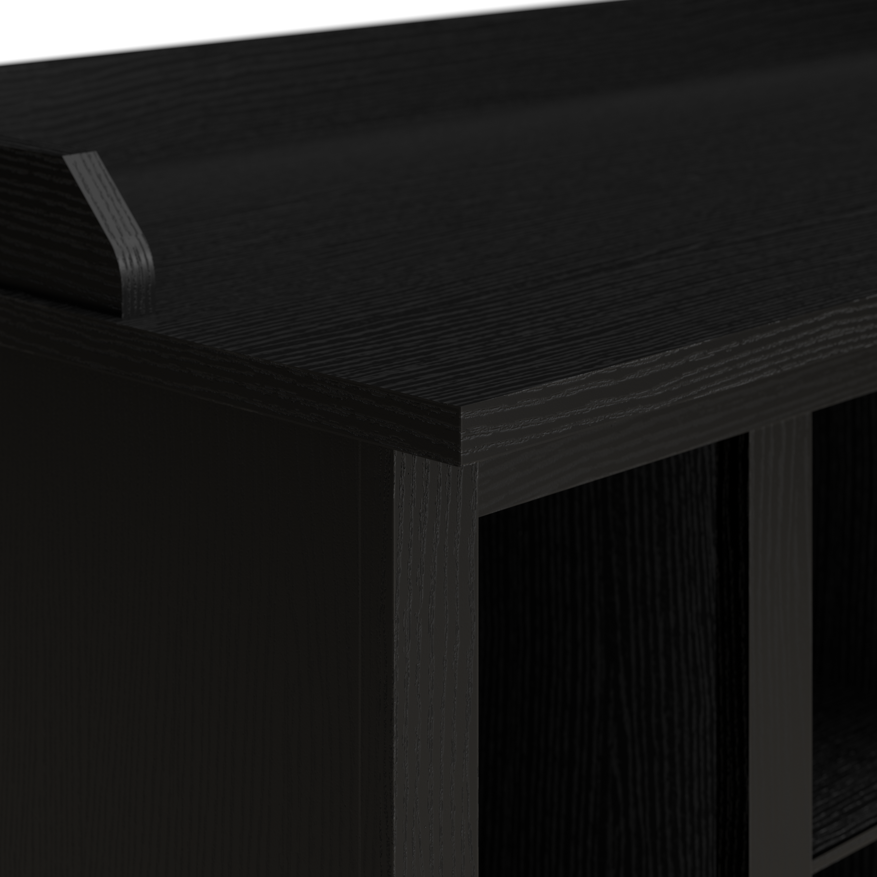 Shop Bush Furniture Woodland 40W Shoe Storage Bench with Shelves 08 WDS240BS-03 #color_black suede oak