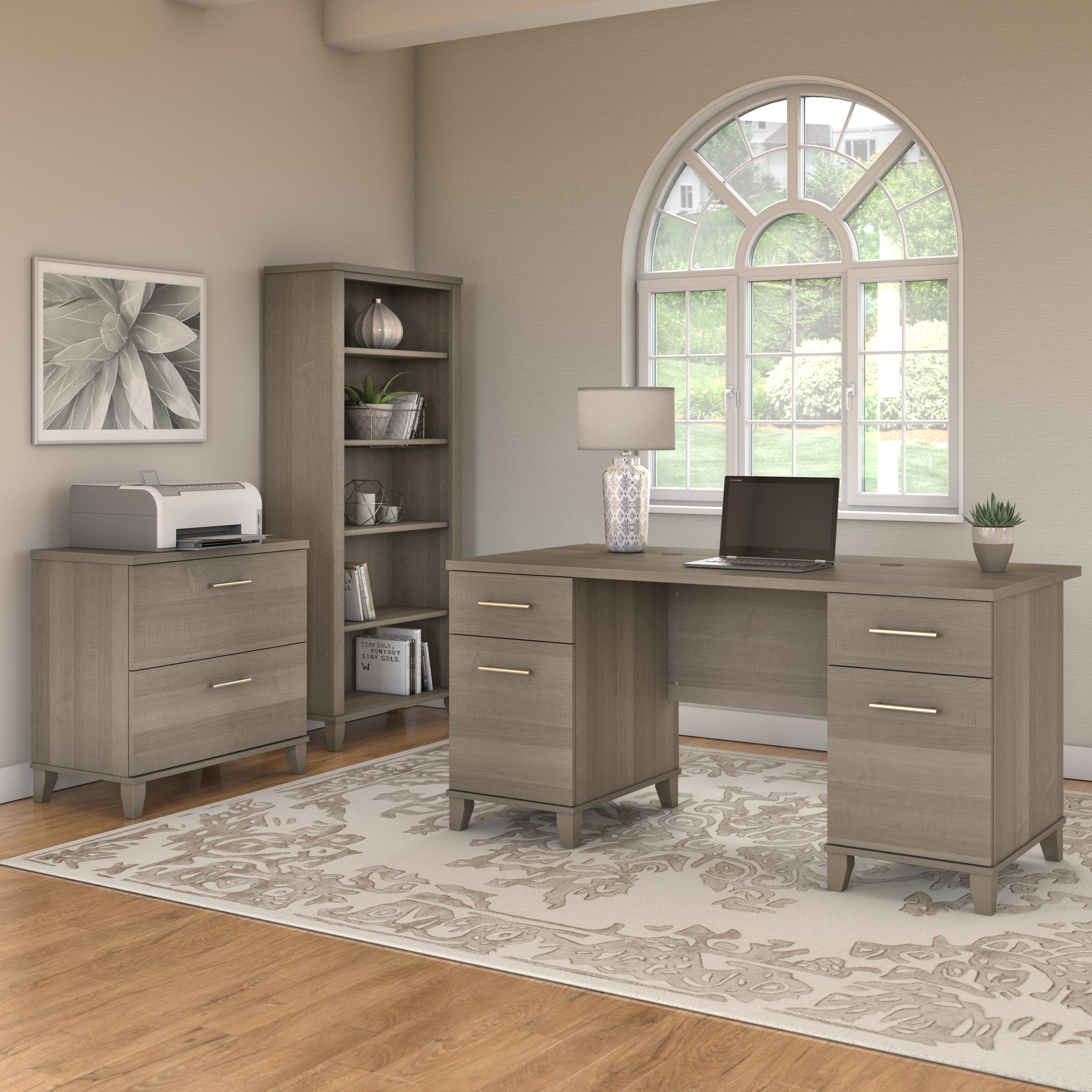 Shop Bush Furniture Somerset 2 Drawer Lateral File Cabinet 05 WC81680 #color_ash gray