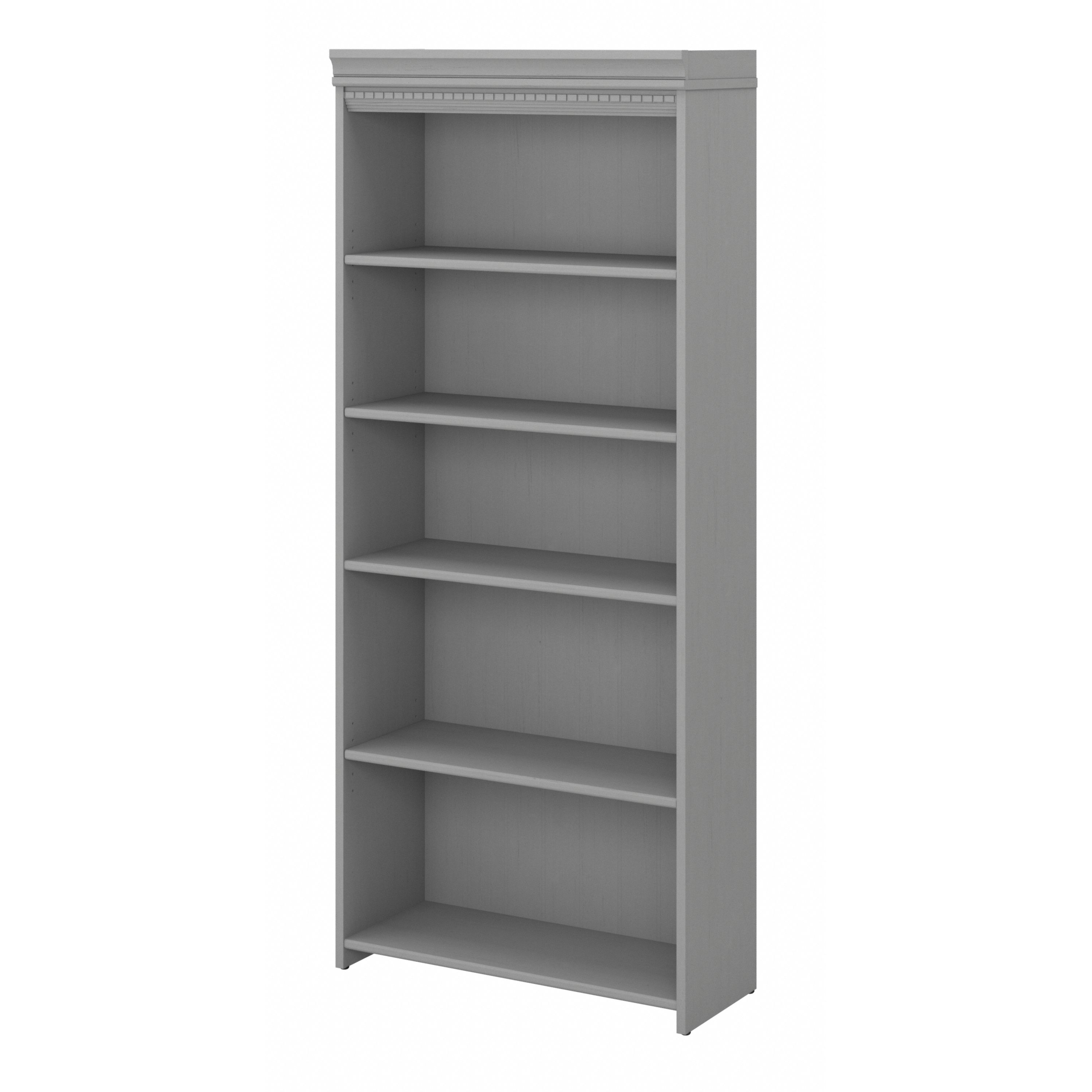 Shop Bush Furniture Fairview Tall 5 Shelf Bookcase 02 WC53565-03 #color_cape cod gray