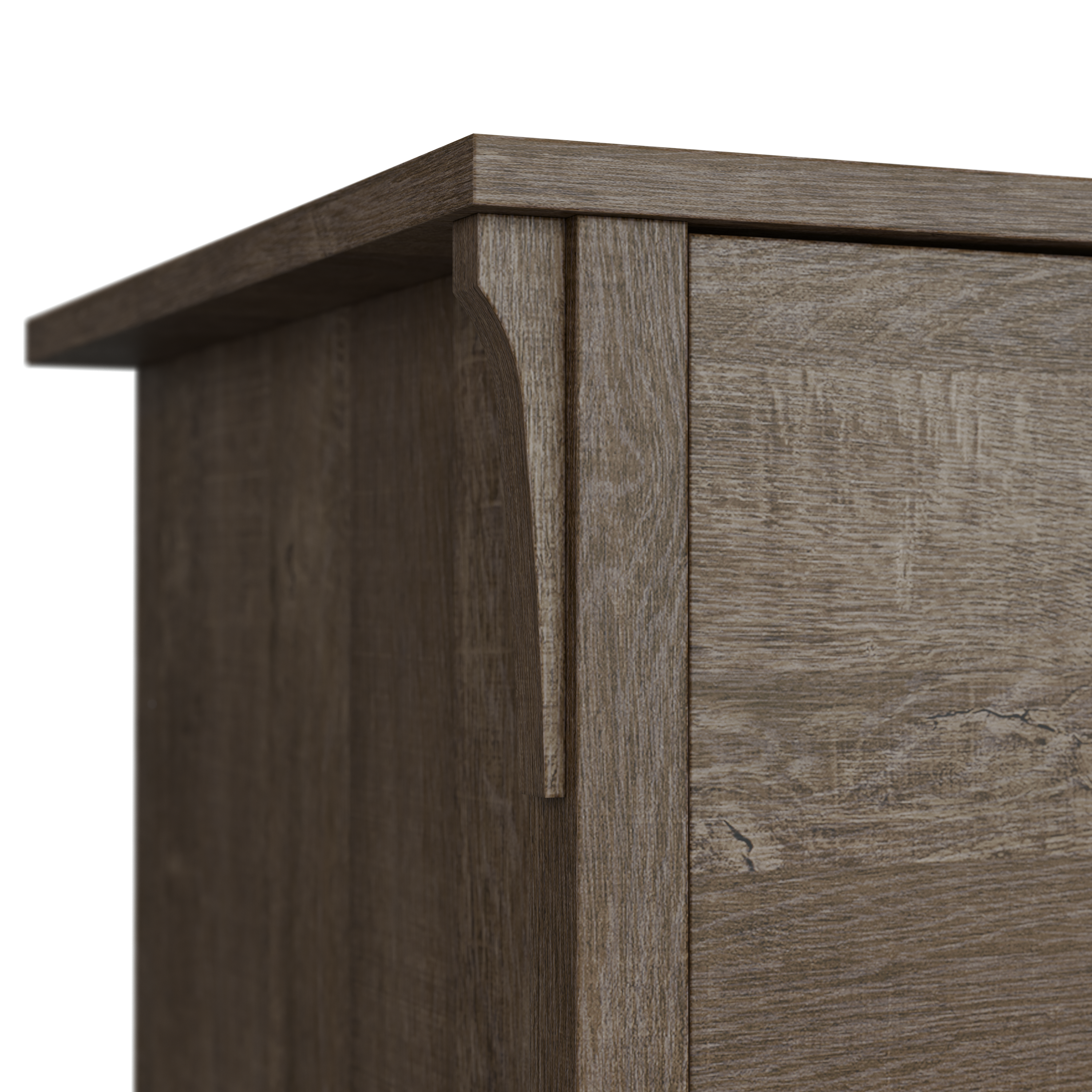 Shop Bush Furniture Salinas Tall Storage Cabinet with Doors 09 SAS332ABR-03 #color_ash brown