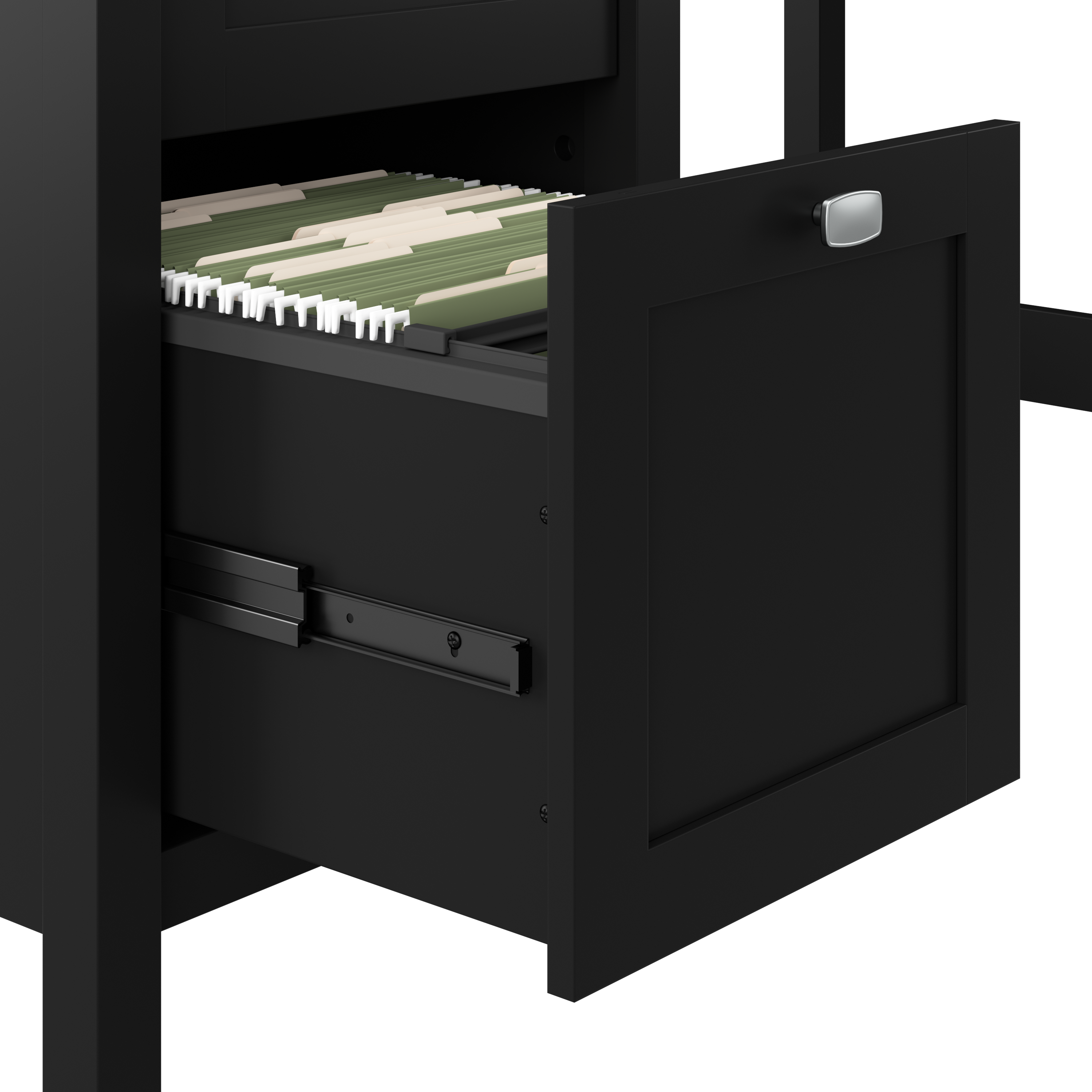 Shop Bush Furniture Broadview 54W Computer Desk with Drawers 08 BDD254CBL-03 #color_classic black