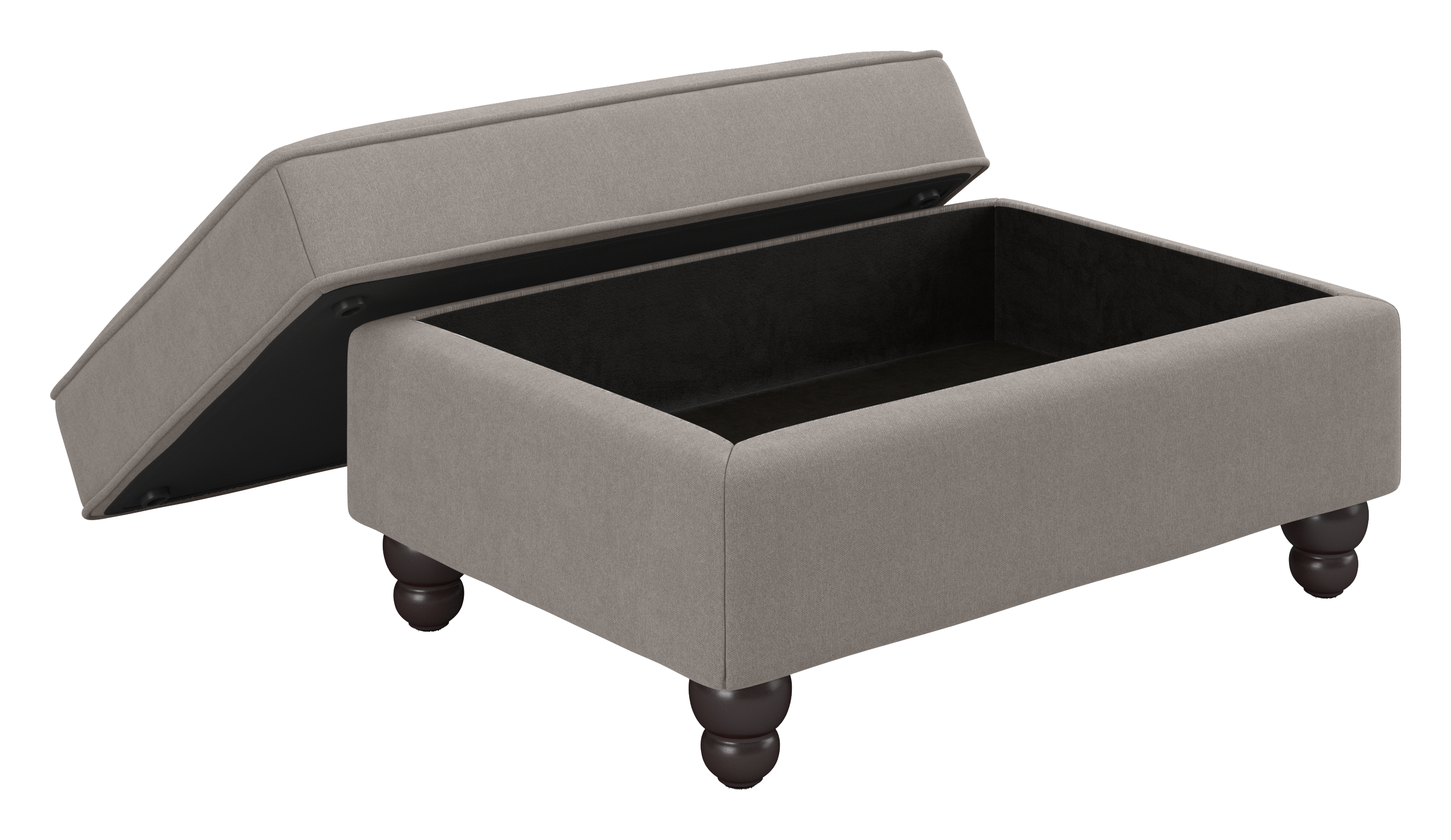 Shop Bush Furniture Coventry Storage Ottoman 03 CVO34BBGH-Z #color_beige herringbone fabric