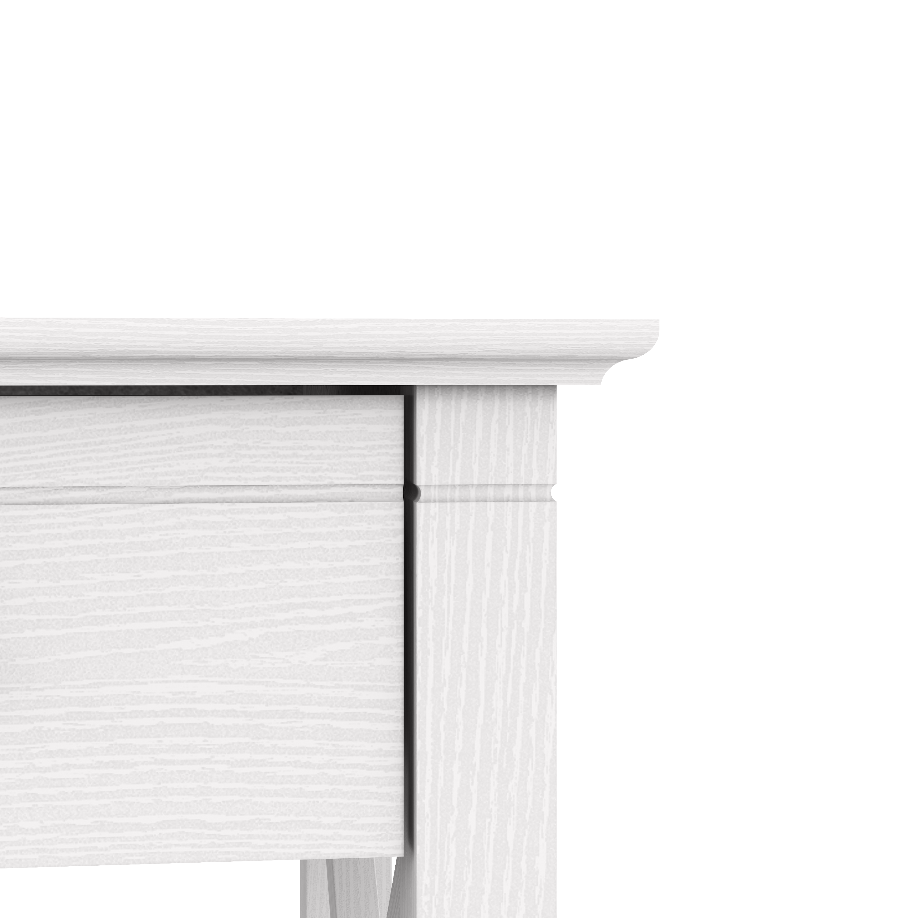 Shop Bush Furniture Key West Console Table with Drawers and Shelves 09 KWT248WT-03 #color_pure white oak