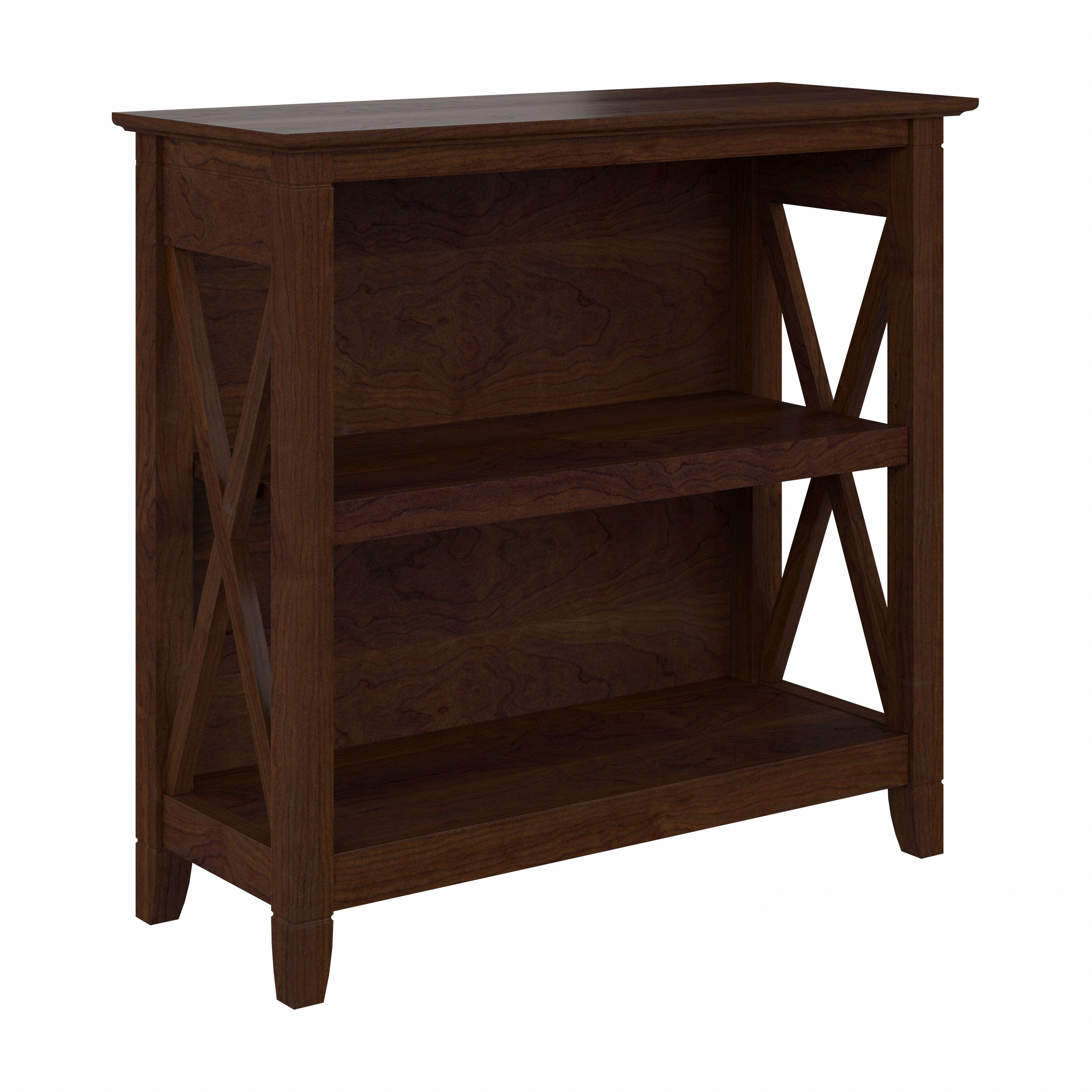 Shop Bush Furniture Key West Small 2 Shelf Bookcase 02 KWB124BC-03 #color_bing cherry