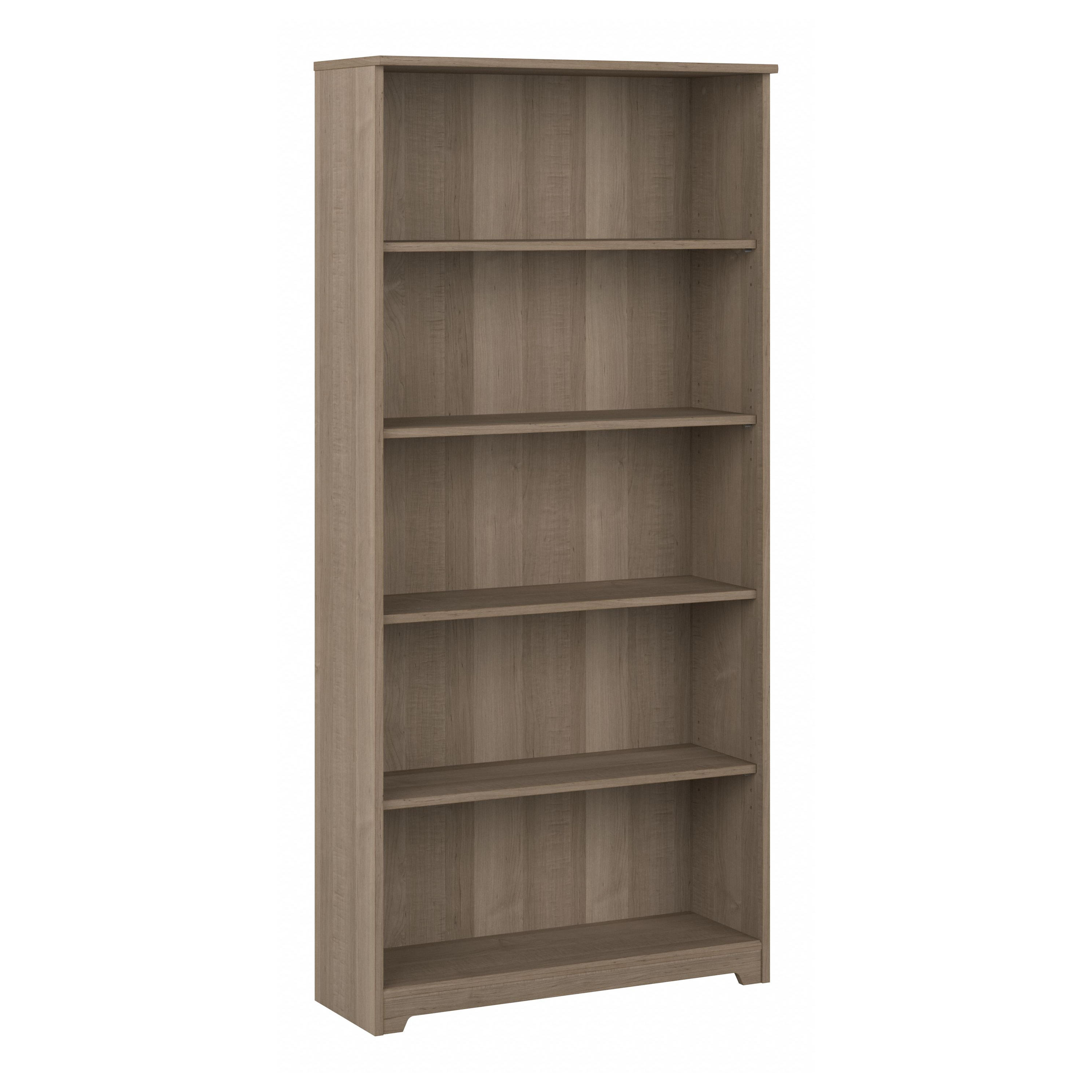 Shop Bush Furniture Cabot Tall 5 Shelf Bookcase 02 WC31266 #color_ash gray