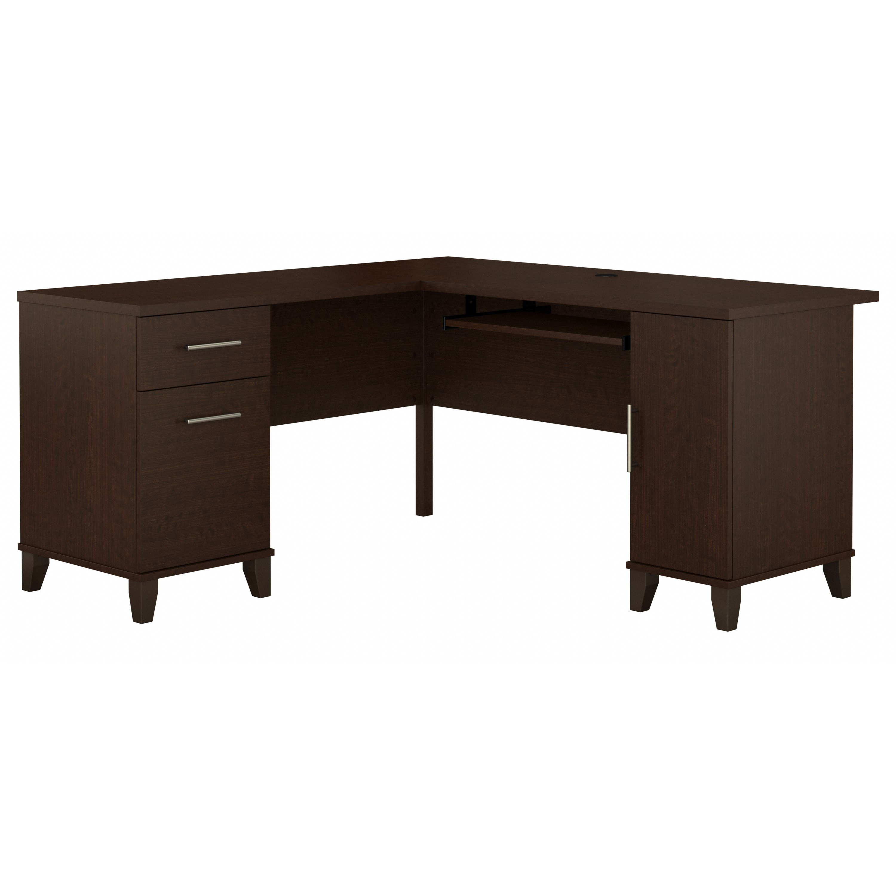 Shop Bush Furniture Somerset 60W L Shaped Desk with Storage 02 WC81830K #color_mocha cherry